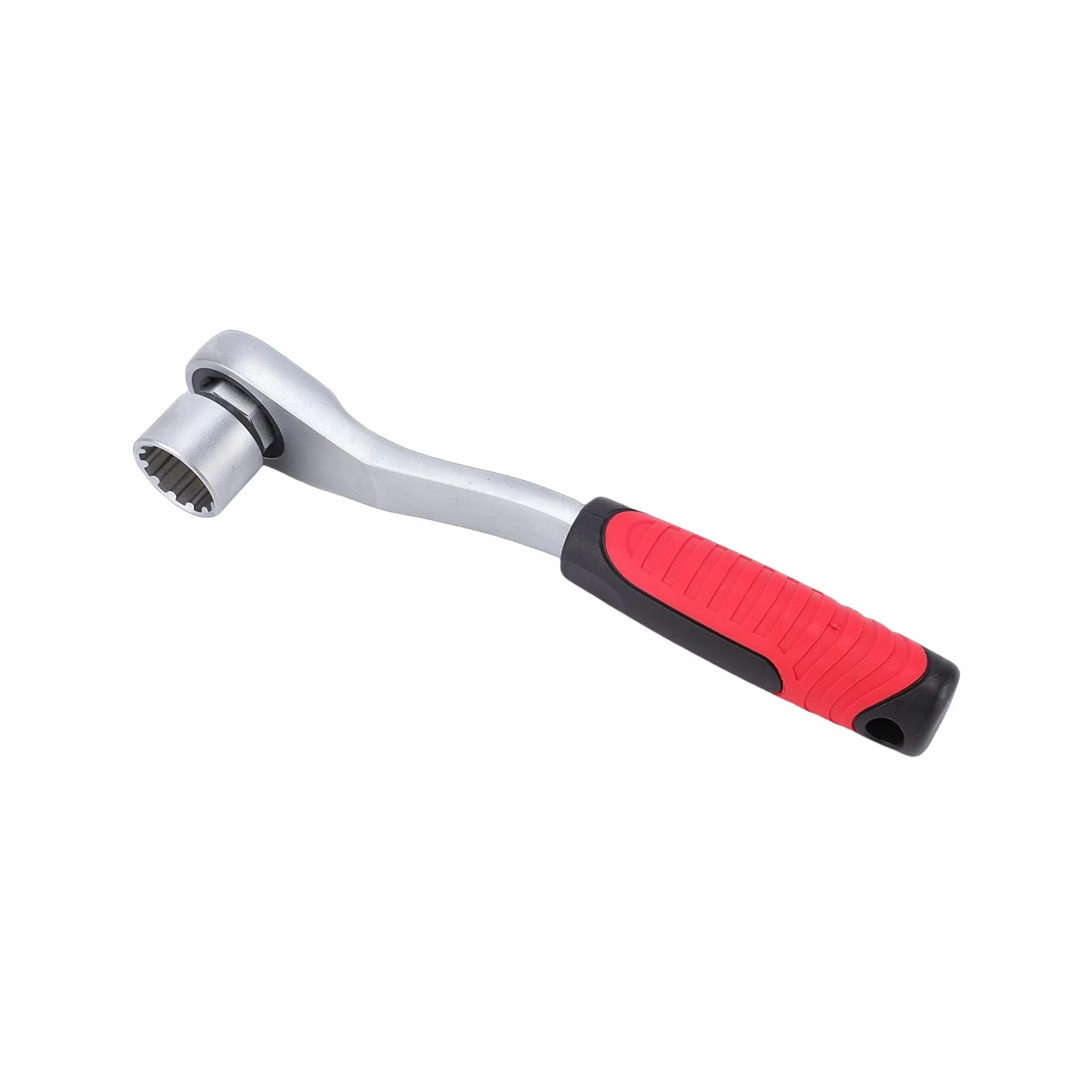 Asixxsix Zestaw Kluczy Nasadowych, 17 szt. 10-24 Mm z przelotką Zestaw Dwustronnych Grzechotek z 72 Zębami, Nasadek Metrycznych z 1 2 3 8 Adapterem Napędowym Stal CRV dla Mechaników Spline