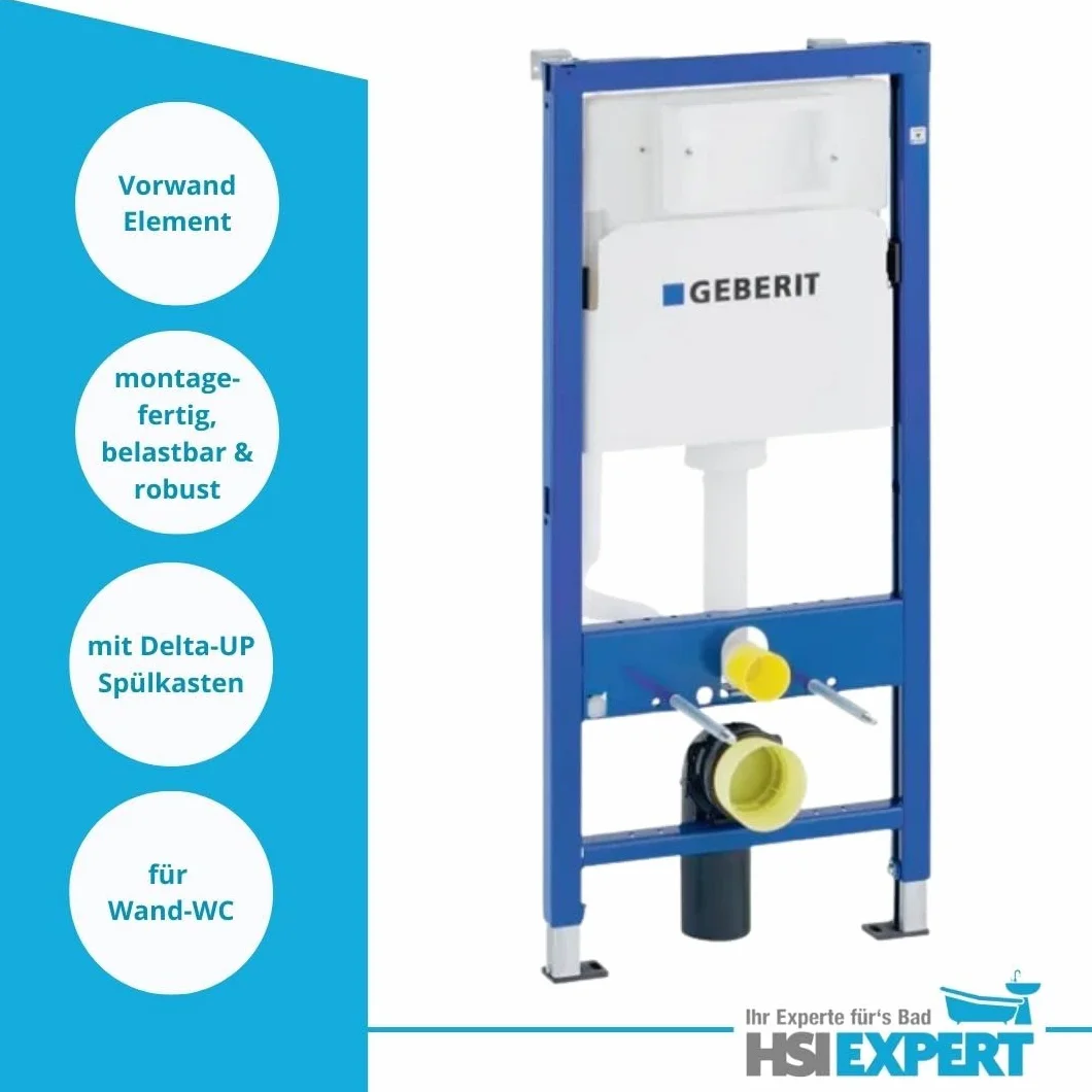 Geberit 458103001 Duofix Basic Element Montażowy do Toalety Ściennej, ze Spłuczką Up100, 112 cm