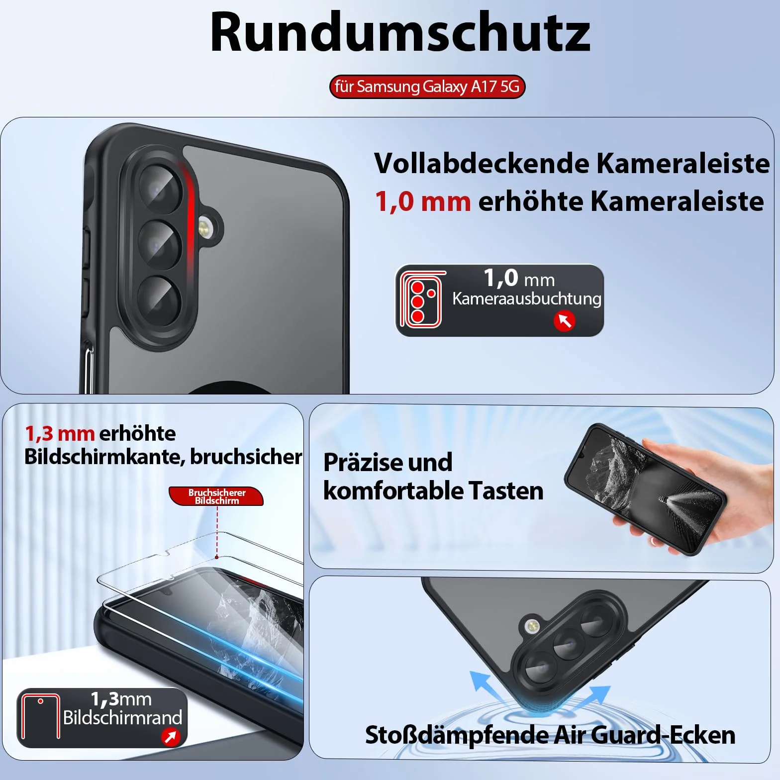 Dizn Etui magnetyczne Samsung Galaxy A17 4G/A17 5G z folią hartowanego szkła MagSafe czarny