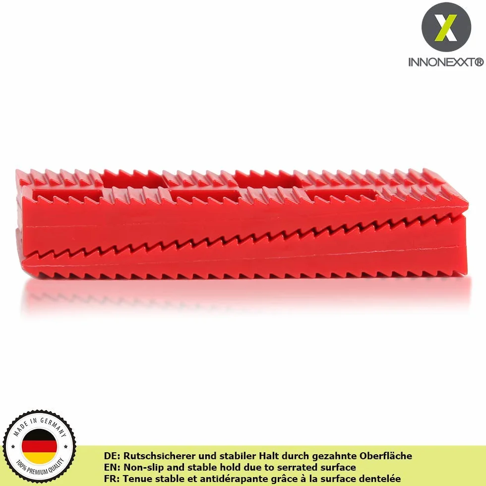 Kliny z tworzywa sztucznego klasy premium, Made in Germany, plastikowe kliny, kliny montażowe, kliny dystansowe z tworzywa sztucznego (120 x kliny czerwone, pojedyncze)