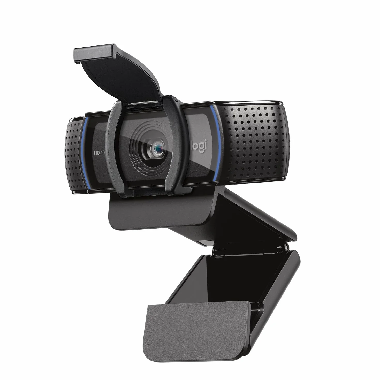 Logitech Full HD Pro C920 kamera internetowa, panoramiczne wideorozmowy i nagrywanie 1080p HD, automatyczna korekcja światła, mikrofony z redukcją szumów, stworzona do spotkań streamingu - Czarny