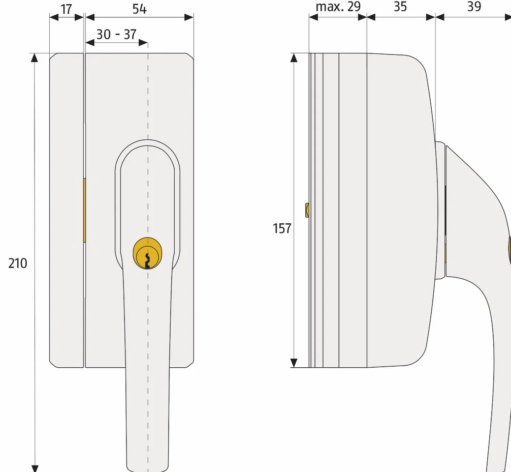 ABUS Dodatkowy bezpiecznik okienny FO400N – zamek okienny z cylindrem ciśnieniowym, różne zamknięcia – ABUS poziom bezpieczeństwa 10 – 36771 – biały