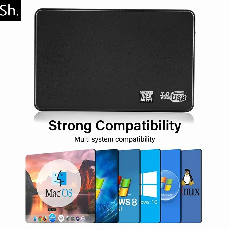 Obudowa Dysku 2.5" SATA USB 3.0 UASP 5 Gb/s do SSD/HDD Czarna