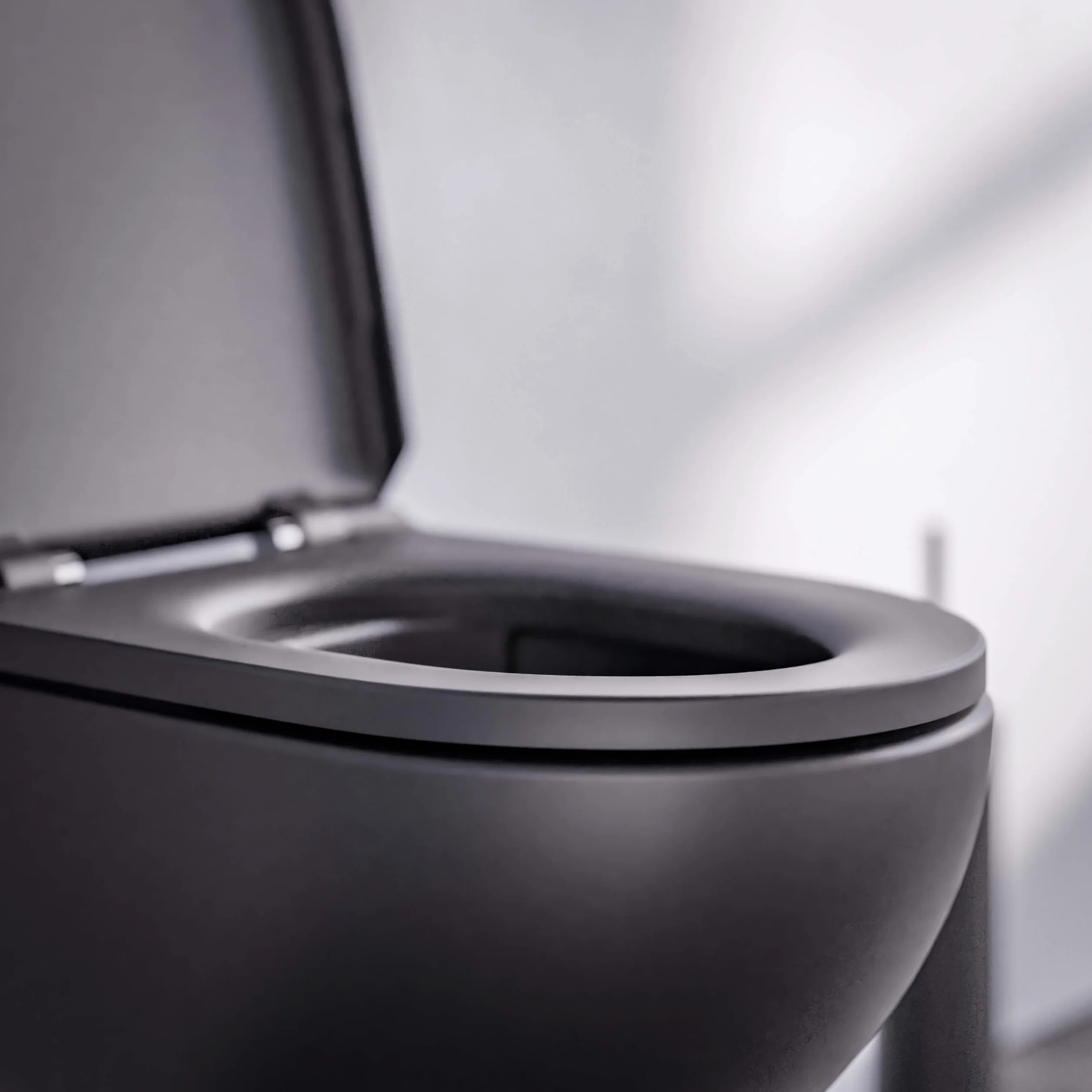 Wisząca WC bez obramowania E-9030 z pokrywą Soft-Close - kolor do wyboru, kolor: czarny matowy