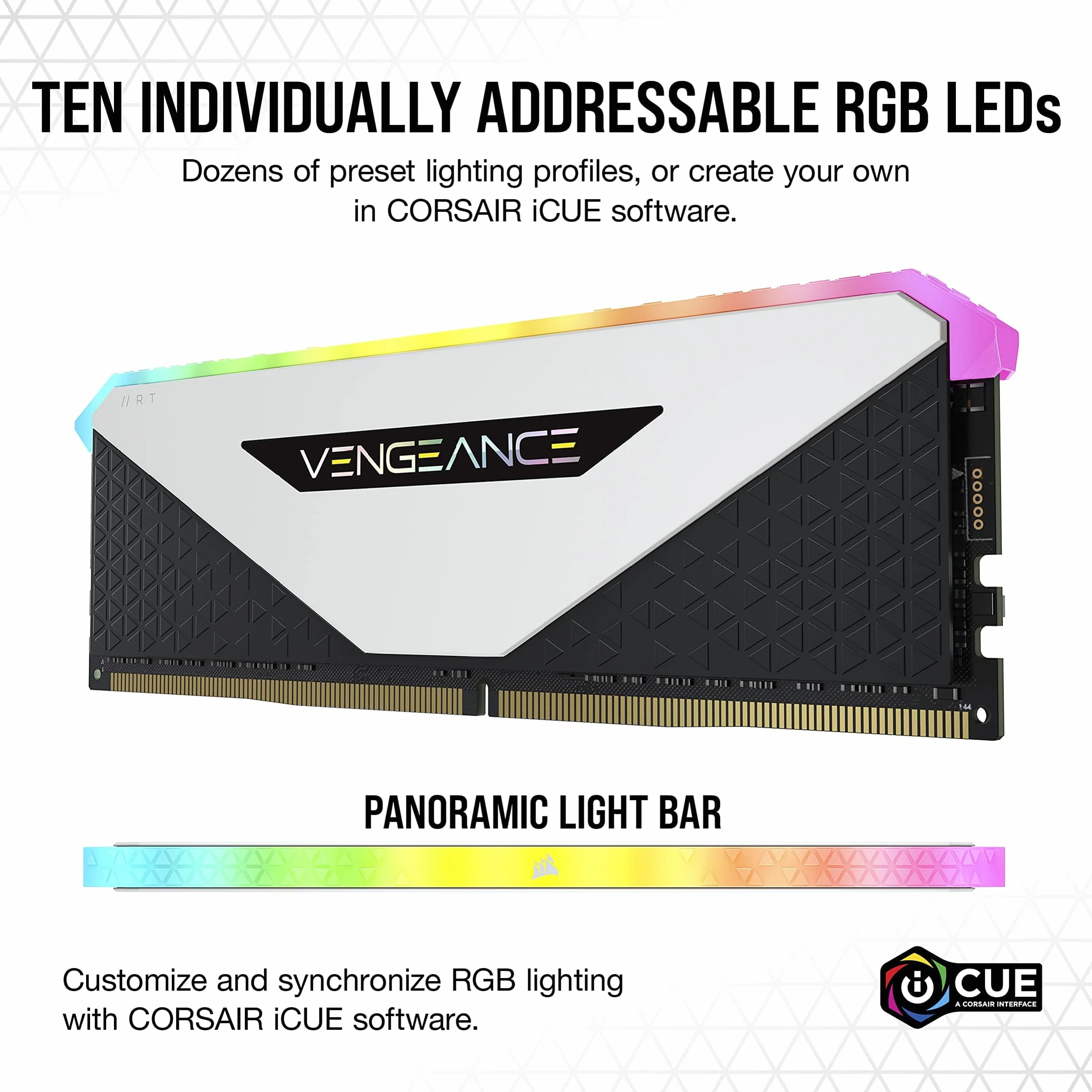 Corsair Vengeance RGB RT 16GB DDR4 3200MHz C16 pamięć stacjonarna biała