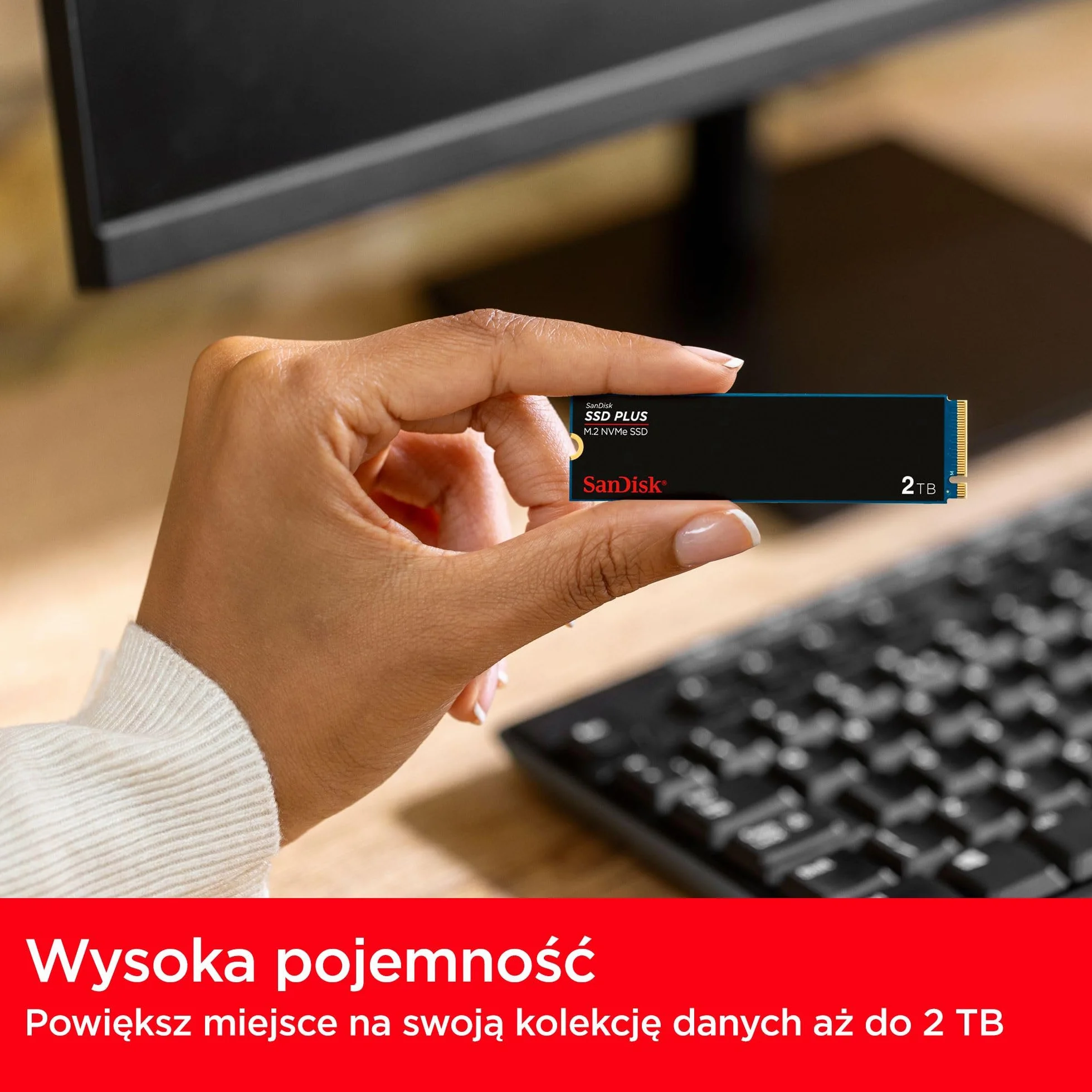 SanDisk SSD Plus 500 GB M.2 NVMe SSD PCIe Gen 3 2280