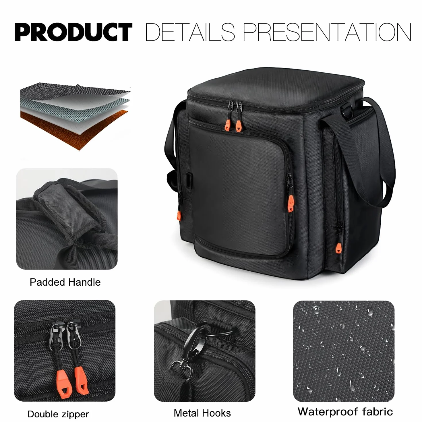 Torba na głośnik JBL Partybox Encore Essential/Essential 2, przenośny pokrowiec z kieszeniami