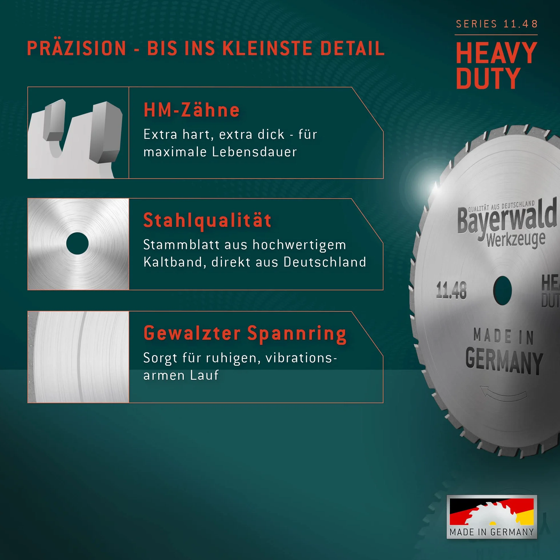 Bayerwald – HM brzeszczot do piły wielofunkcyjnej – Ø 120 mm x 2 mm x 25,4 mm | ząb zmienny z wymienną fazą (32 zęby) | uniwersalny brzeszczot piły – nadaje się do różnych materiałów