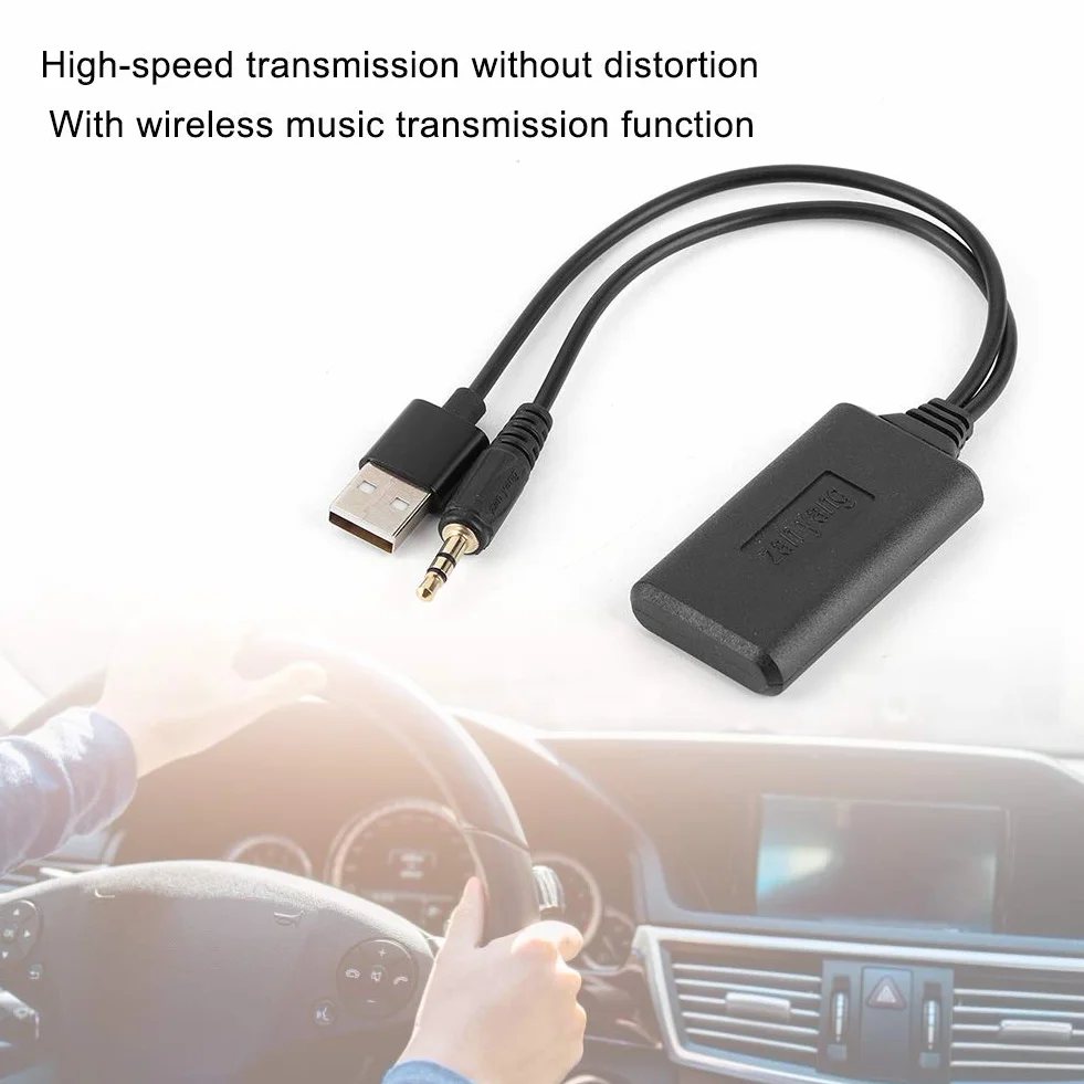 Kabel Audio Bluetooth, Kabel Bluetooth AUX-IN, Samochodowy Kabel Audio AUX 3,5 Mm/0,14 Cala Bezprzewodowy Adapter Odbiornika Bluetooth Radio HIFI Muzyka Akcesoria Samochodowe