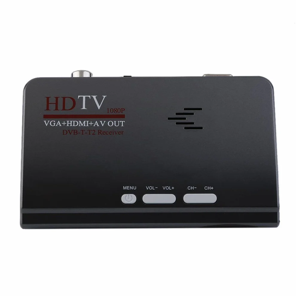 HD 1080P VGA DVB-T/T2 AV do VGA TV obudowa z HDMI VGA USB obsługuje MPEG4