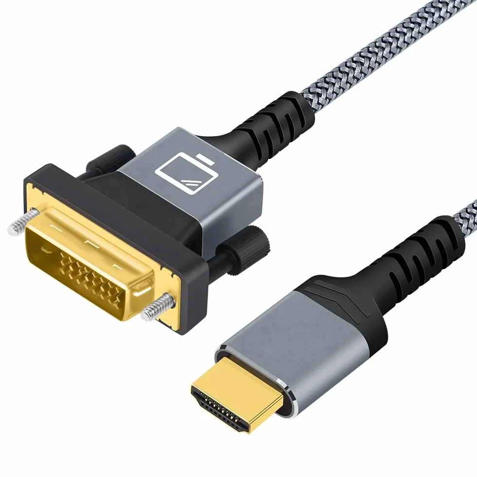AXFEE Kabel HDMI na DVI dwukierunkowy DVI męski HDMI męski 1080P Full HD do PS4 Raspberry Pi Xbox One Roku