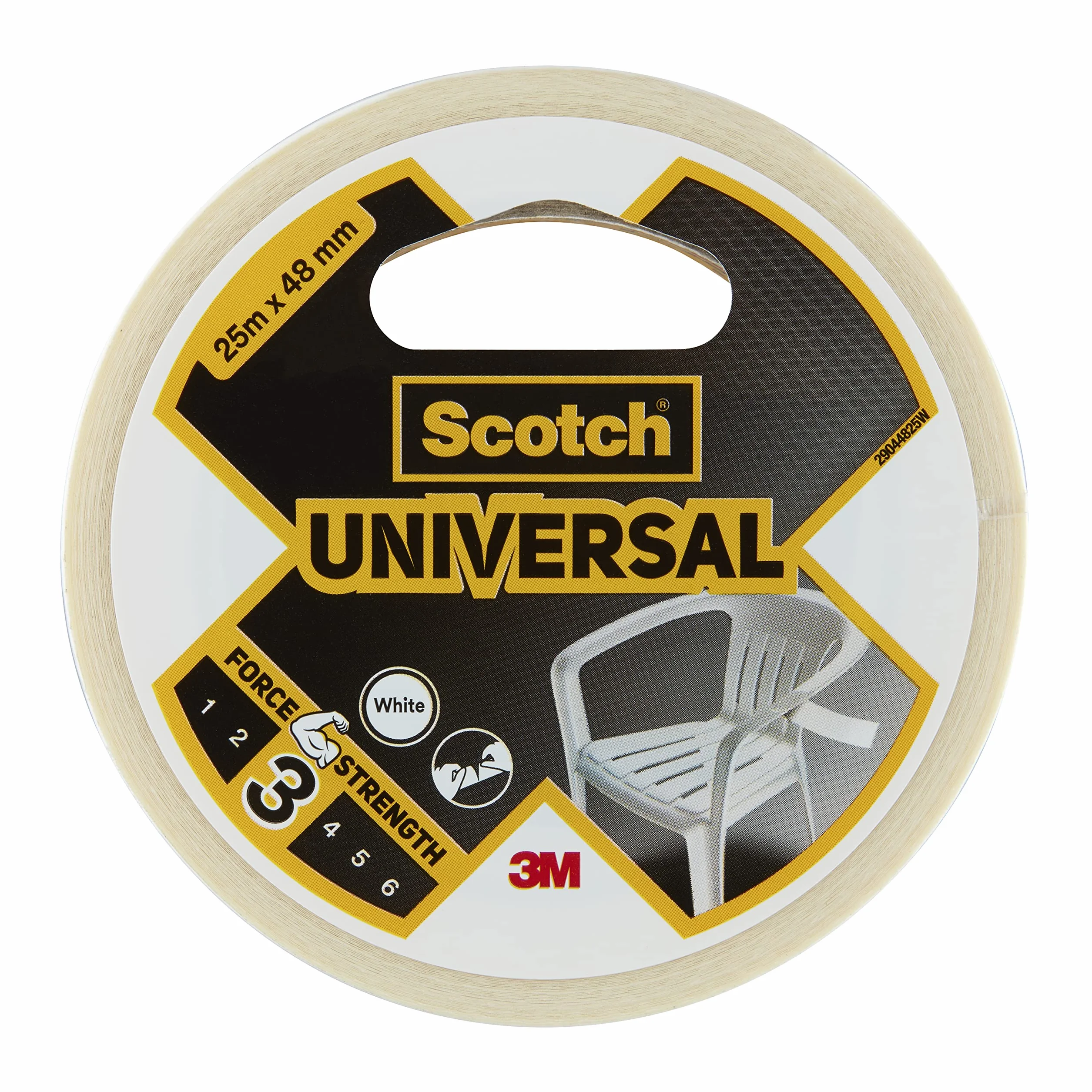Scotch 4101W25 Taśma z Tkaniny, Biały, 25 m