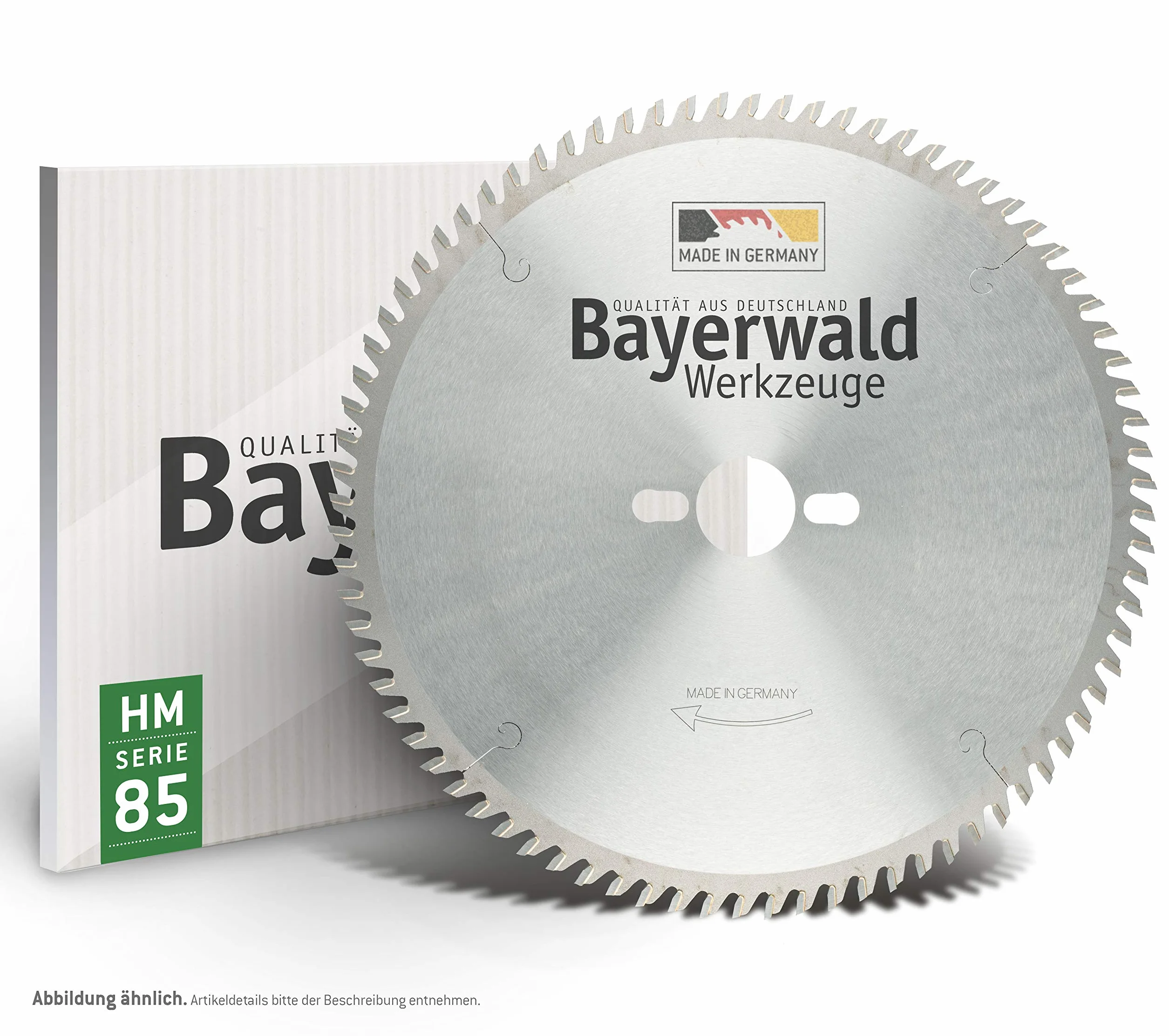 Bayerwald – brzeszczot do piły tarczowej HM – Ø 350 mm x 3,5 mm x 30 mm | ząbki trapezowe dodatnie (84 zęby) | otwory łączone | do cięć gotowych w tworzywach sztucznych i materiałach drewnopochodnych