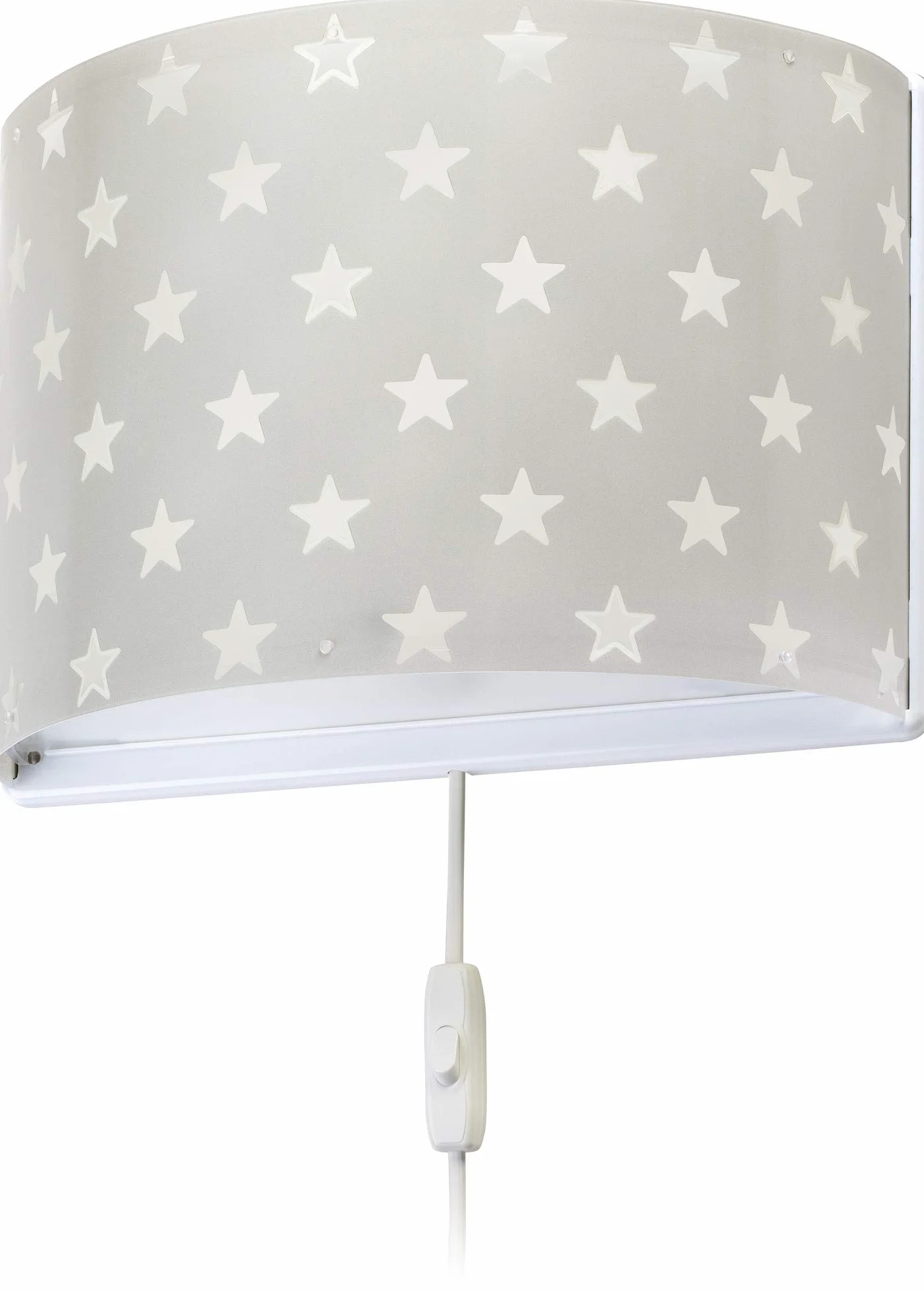 Dalber dziecięca lampa ścienna gwiazdy szara, tworzywo sztuczne, 60 W