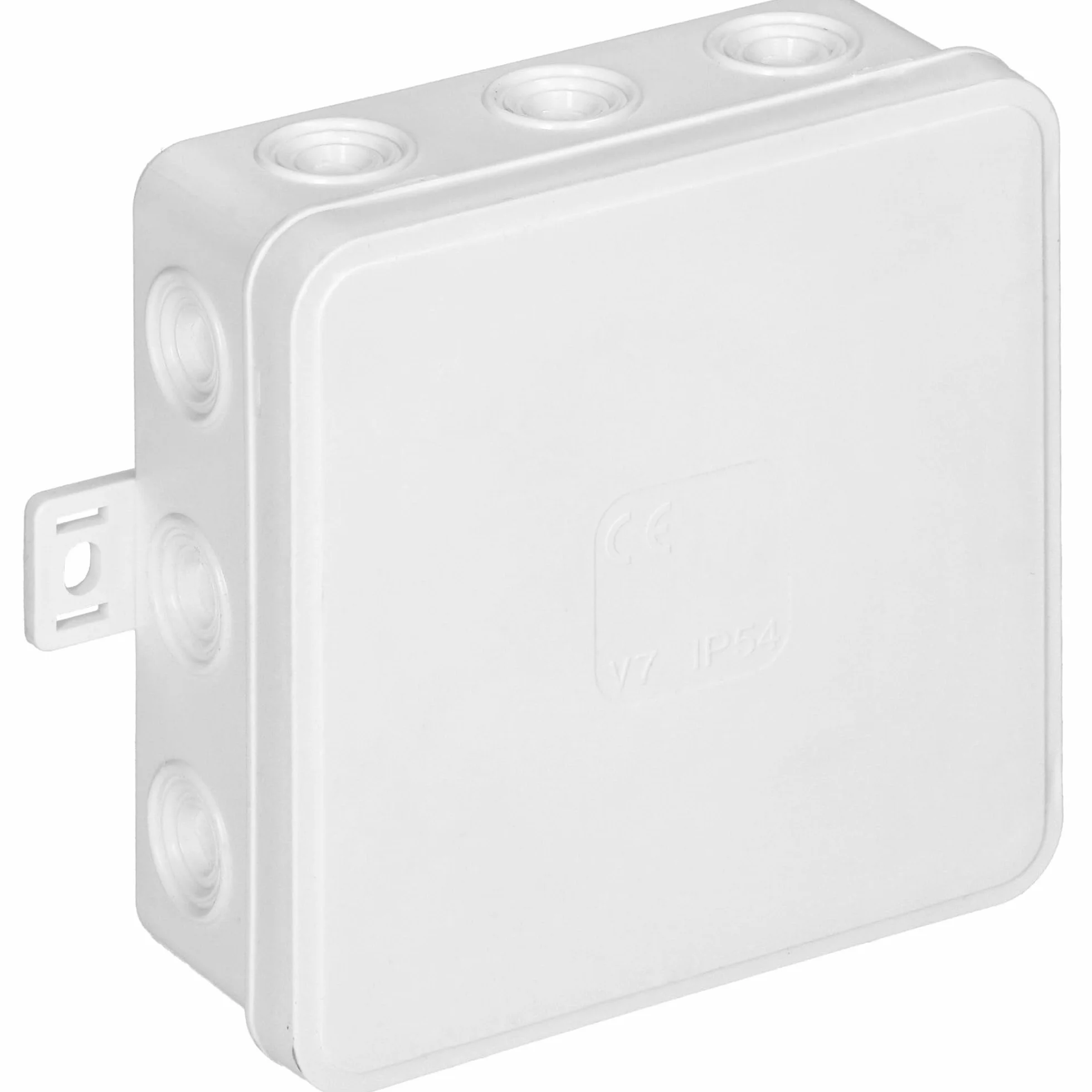 Puszka Elektryczna Natynkowa 12 Przepustów Puszka Przyłączeniowa IP54 Wodoodporna Solidna i Bezpieczna Instalacja Elektryczna na Zewnątrz (biały)