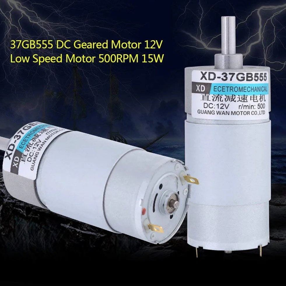 Mini Getriebemotor DC12V 15W 500RPM 37GB555 High Torque Electric Speed Reduction DC Getriebemotor