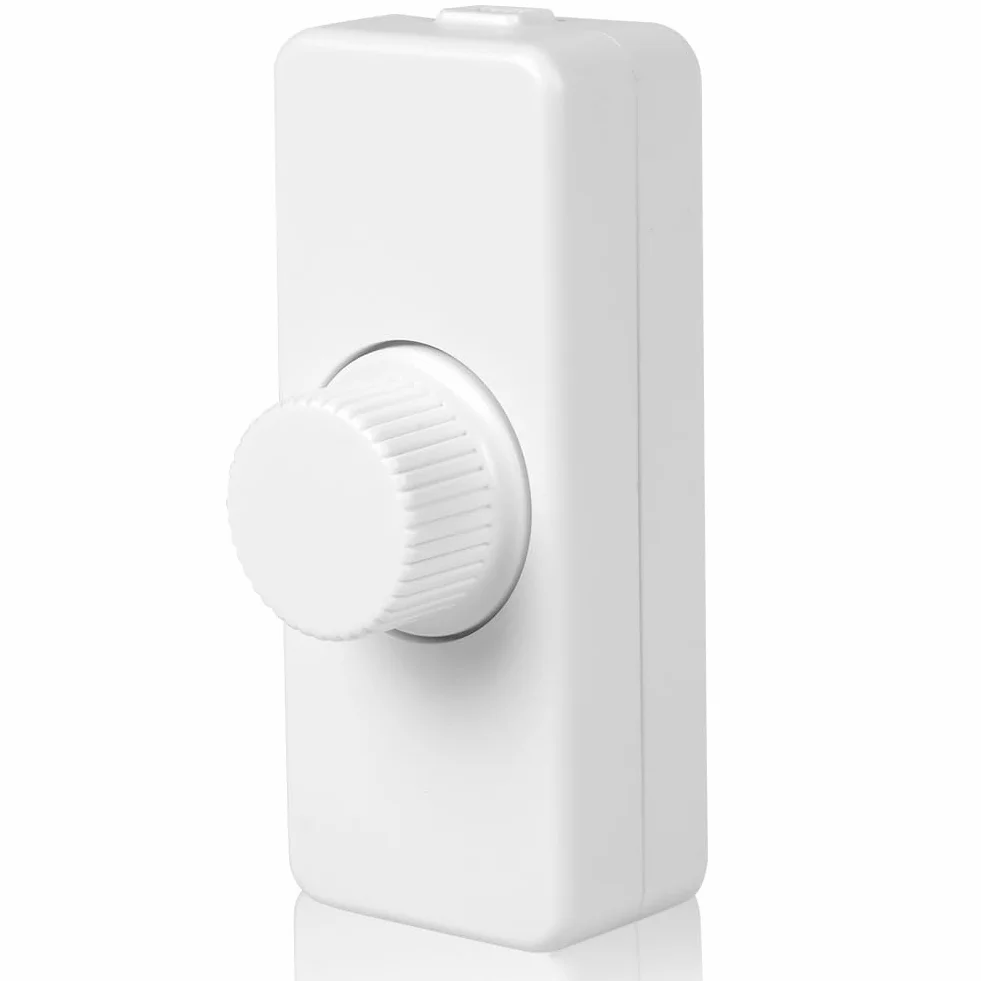 AXFEE Ściemniacz LED, 1 przełącznik, 220 V-240 V, obrotowy włącznik/wyłącznik, ściemniacz liniowy, odpowiedni do domu, 3-100 W, ściemniane diody LED, żarówki halogenowe, sufitowe, żarowe (biały)