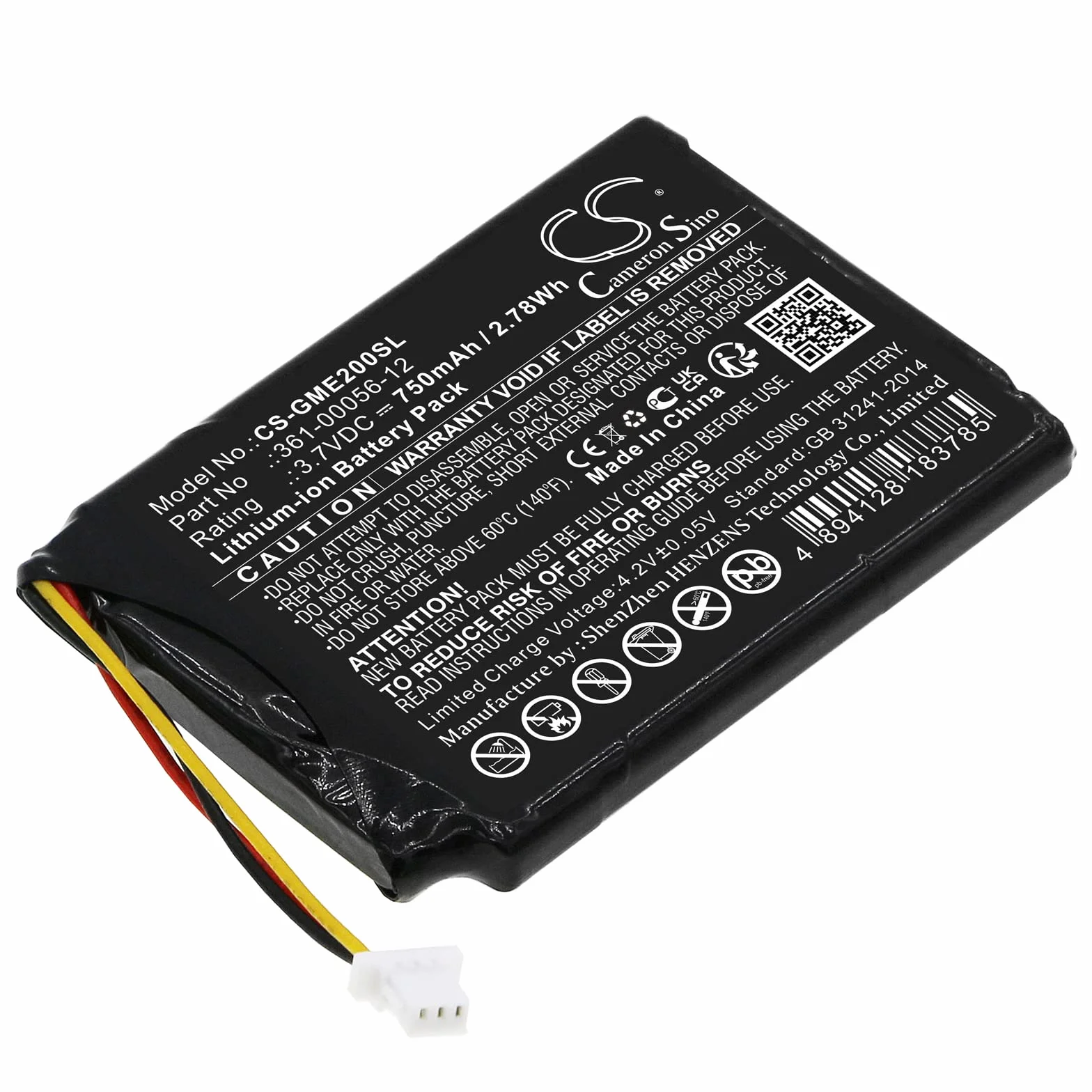 Cameron Sino akumulator do Garmin Dezl OTR700, Edge Explore 2 PN:Garmin 361-00056-12 750mAh / 2,78Wh