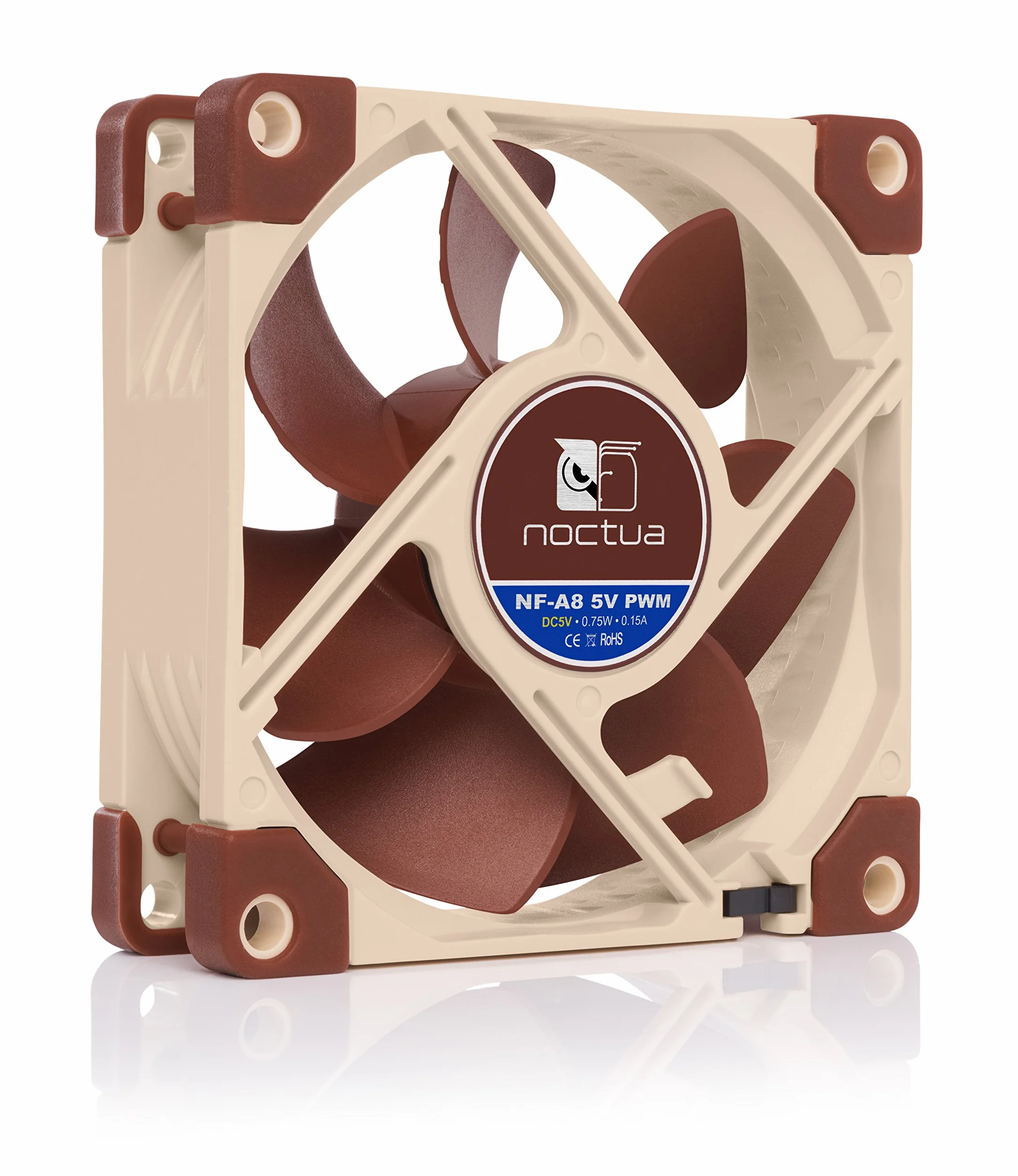 Noctua NF-A8 5V PWM 80 mm Cichy Wentylator Klasy Premium z Adapterem USB Brązowy