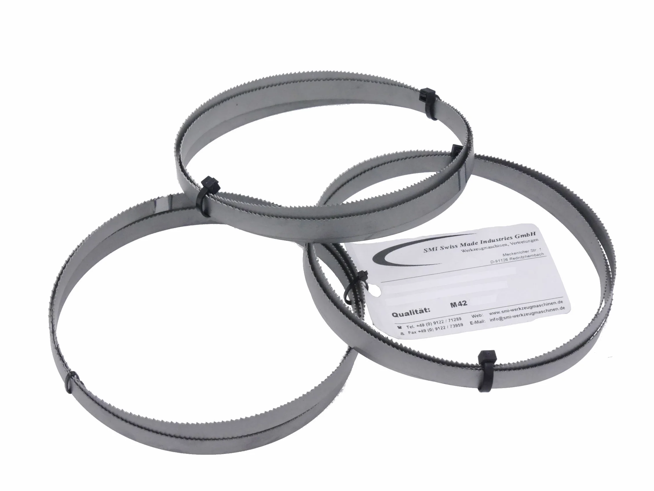 SMI 3 x brzeszczoty do piły taśmowej M42, 1640 x 13 x 0,65 mm, 10/14 zębów na cal, do taśm Güde MBS 115