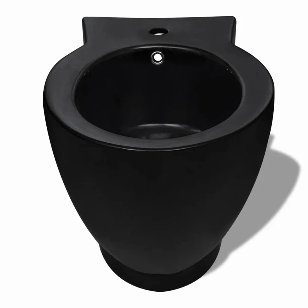 Dom i ogród - okrągły stojak na bidet czarny ceramiczny wybór mebli