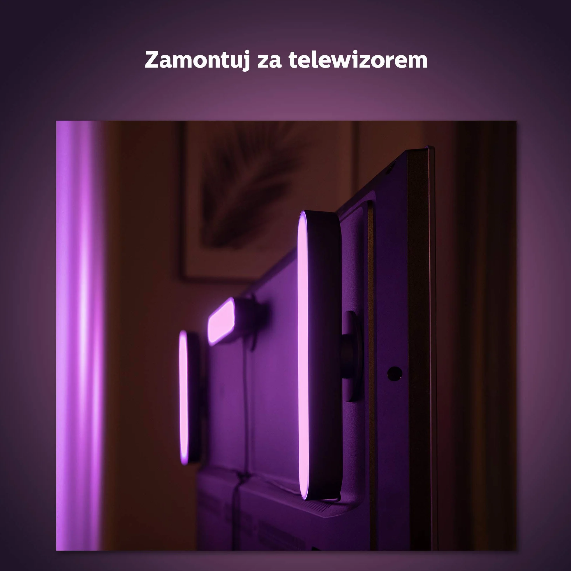 Philips Hue Play White and Colour Ambiance Smart Light Bar Podłużna Lampa (1 szt.), Oświetlenie Rozrywkowe Smart LED do TV i Gier (współpracuje z Alexą, Asystentem Google i Apple HomeKit), Czarny