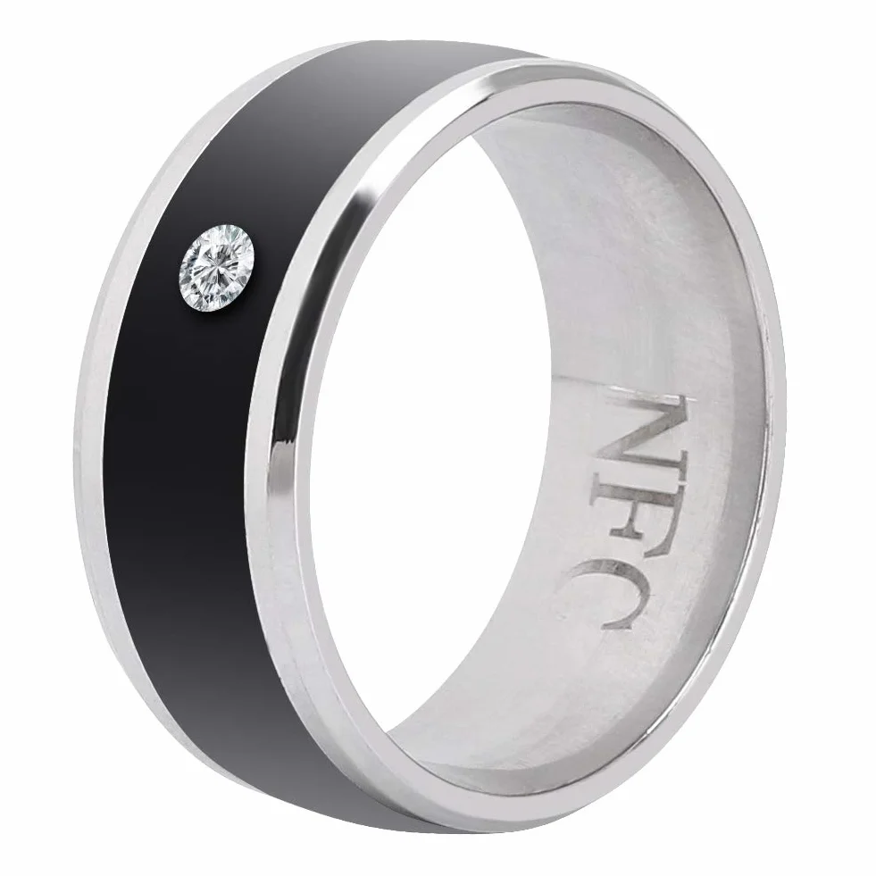 01 Inteligentny Magic Wearable Device - wielofunkcyjny Smart Ring z czułym chipem NFC do telefonów komórkowych (rozmiar 11, 12)