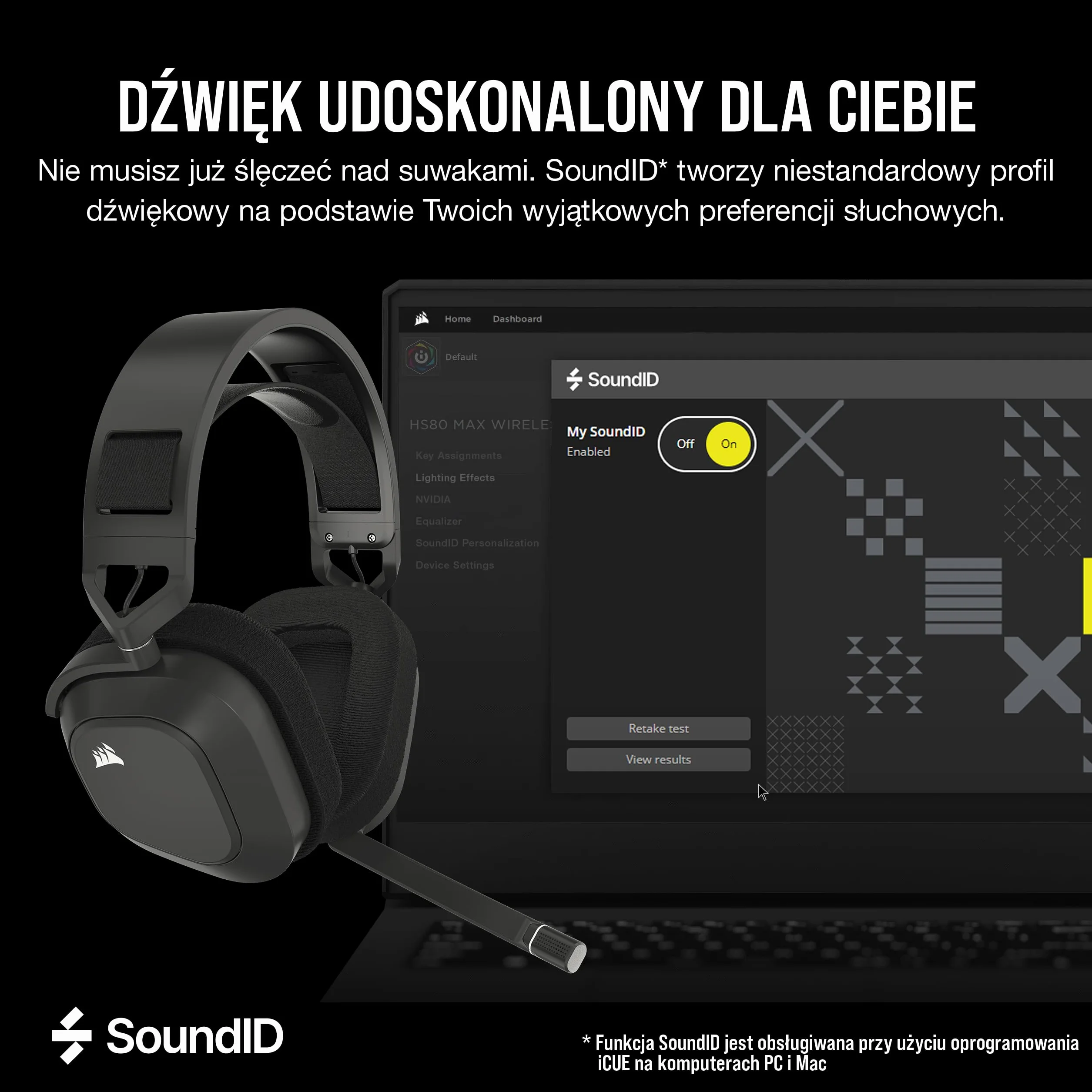 Corsair HS80 MAX WIRELESS Wieloplatformowy Zestaw Słuchawkowy do Gier z Bluetooth – Dolby Atmos – Mikrofon o Jakościowej Transmisji – Kompatybilny z iCUE – PC, Mac, PS5, PS4, Mobile – Stalowoszary