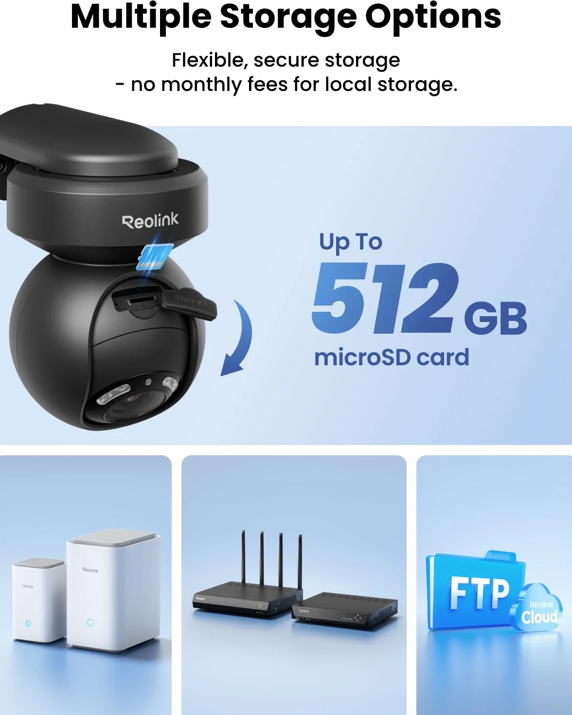 Reolink E1 Outdoor Pro Kamera Bezpieczeństwa 4K PTZ Wi-Fi 6 8MP Automatyczne Śledzenie Czarny