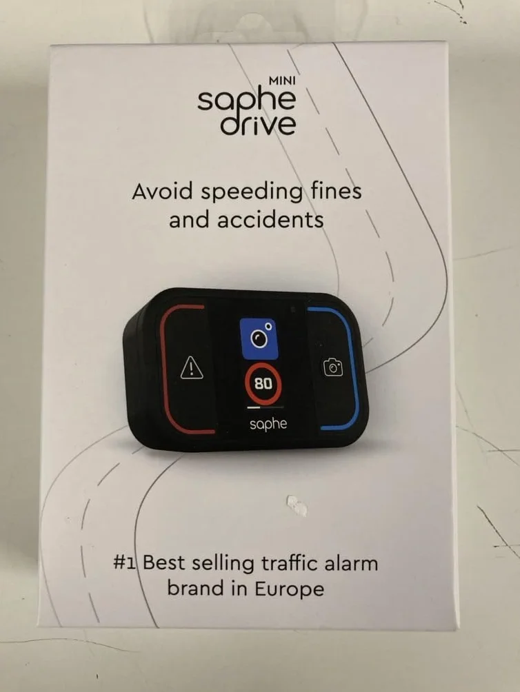 Saphe Drive Mini ostrzegacz przed radarami do samochodu z kolorowym wyświetlaczem – Wyświetla radary, zagrożenia – dane od Blitzer.de – Żadne ABO nie jest potrzebne