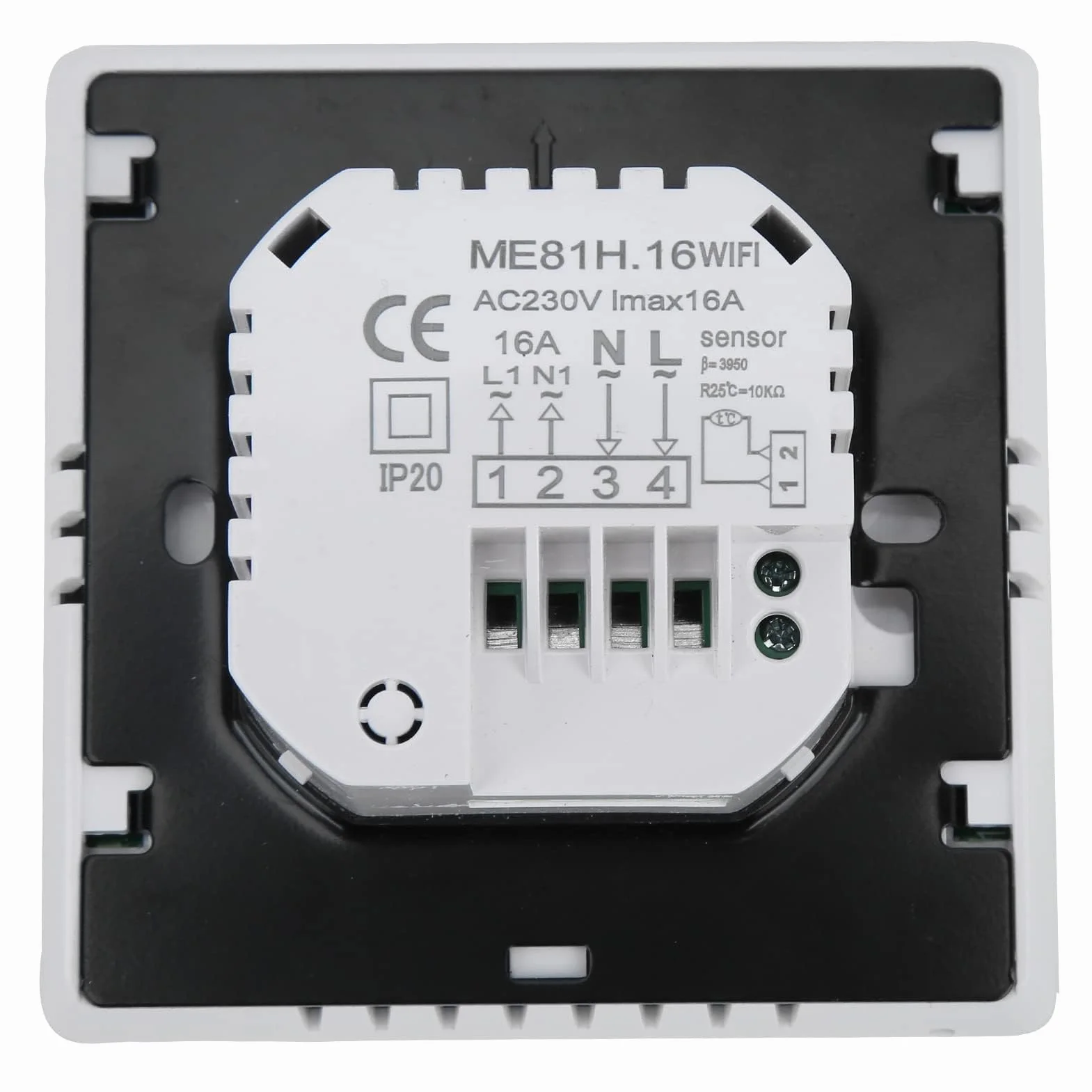 ME81H AC230V 50/60Hz Inteligentny termostat 5 ~ 90℃ WIFI Inteligentny termostat LCD ekran dotykowy Termostat ogrzewania podłogowego wody do Tuya (białe tło biały przycisk 16A)