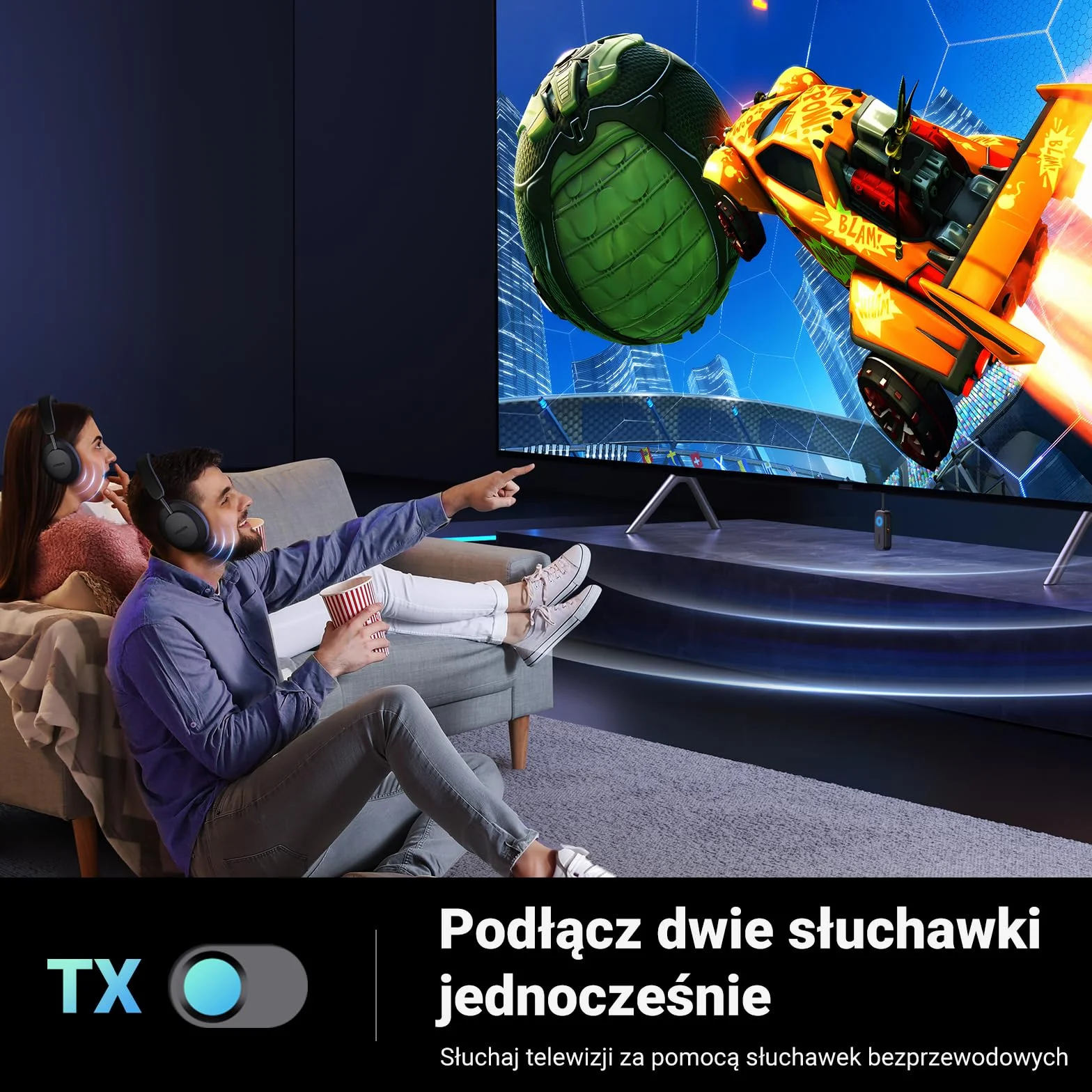 UGREEN aptX Bluetooth 5.3 adapter do AirPods lub słuchawek, podwójna para, bezprzewodowy 3,5 mm Aux Audio nadajnik/odbiornik do lotu, telewizora i samochodowego stereo