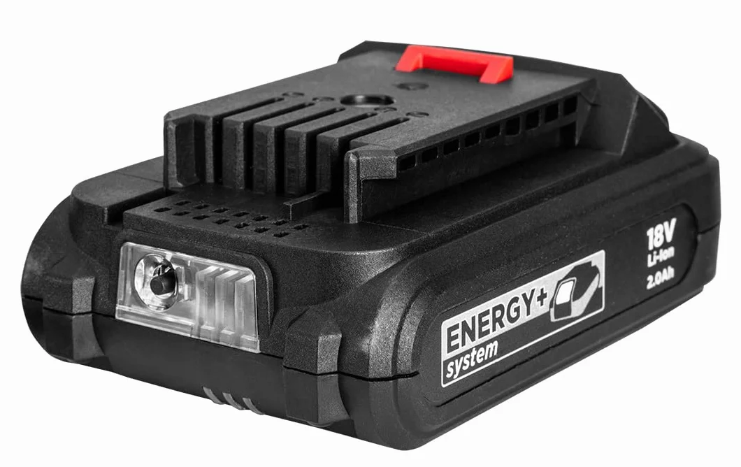 GRAPHITE Wiertarko-wkrętarka akumulatorowa 18 V Energy+, wiertarka/wkrętarka z akumulatorem 2,0 Ah i ładowarką w kartonowym pudełku, uchwyt wiertarski 10 mm