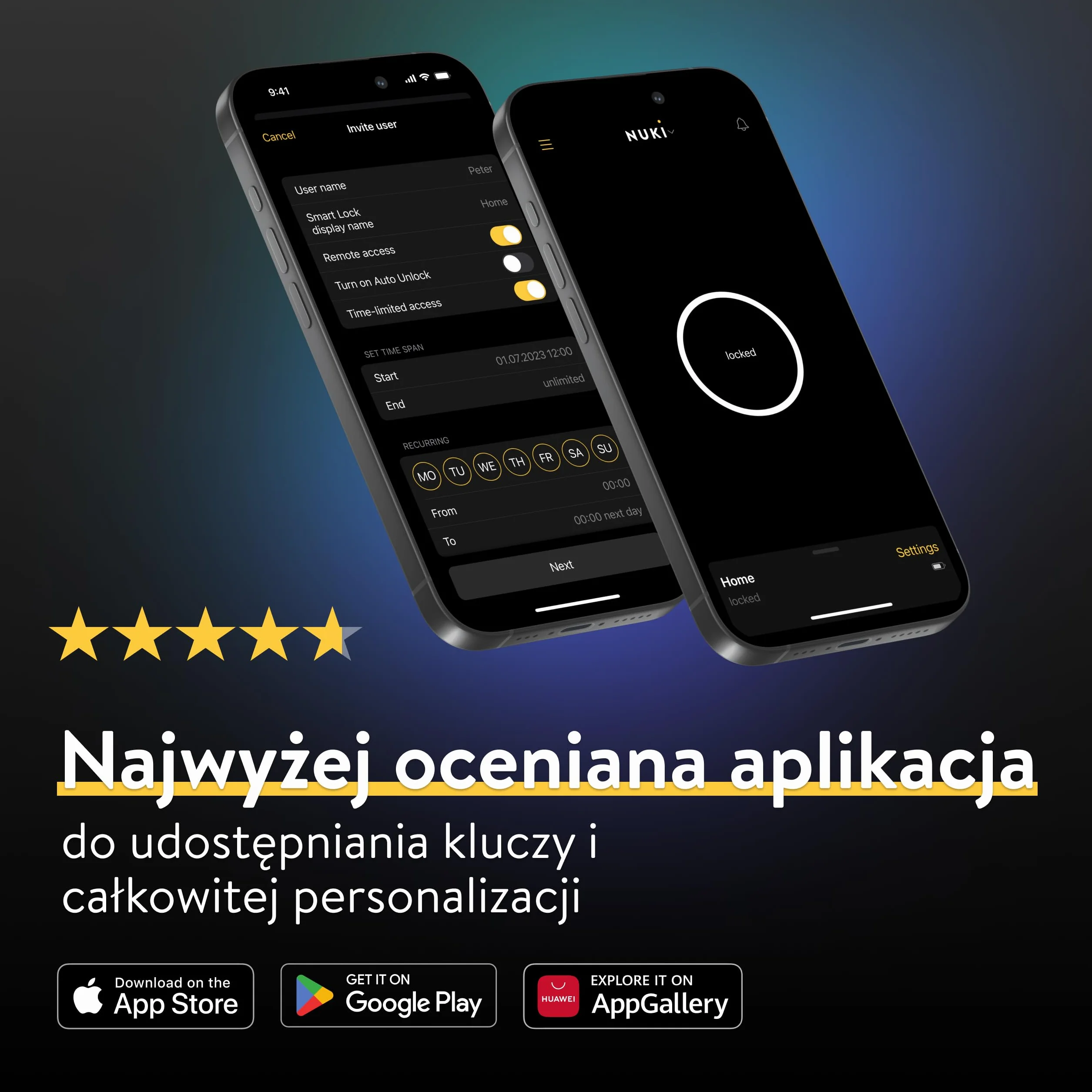 Nuki Smart Lock Go (2025) Bluetooth Wi-Fi Matter Elektroniczny Zamek Inteligentny Bezkluczykowy Dostęp