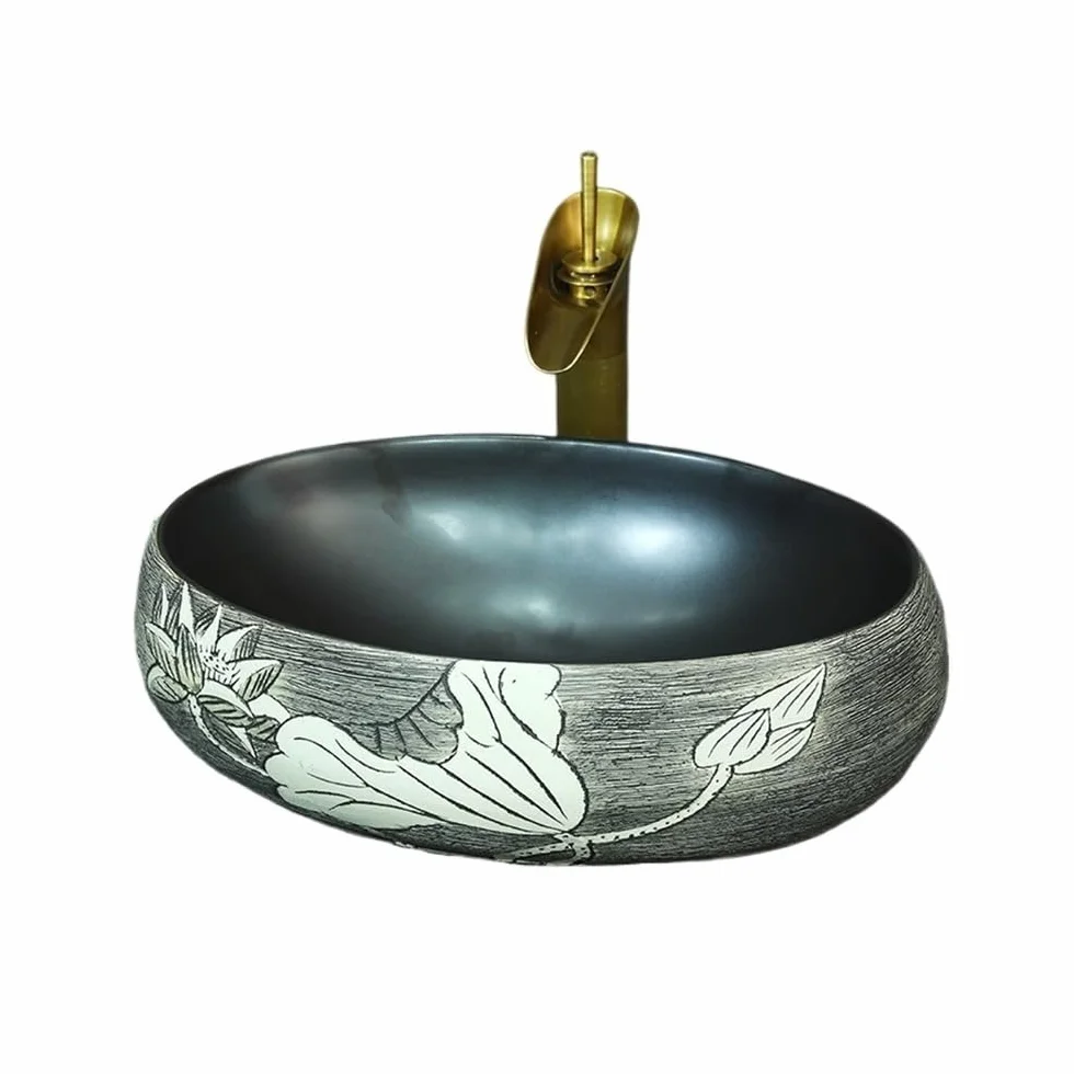 Odporna na zarysowania ceramiczna umywalka retro umywalka nablatowa toaleta chińska umywalka łazienkowa