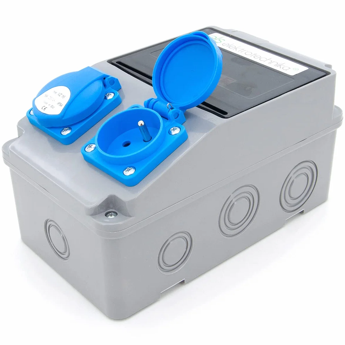 Rozdzielacz prądu roboczego 6NO 2 x 230 V + LS i przewodowy FI (2 x 230 V + 1 x LS C16 + FI40