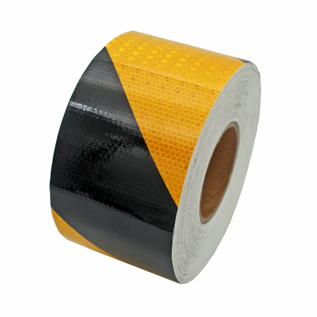 Taśma odblaskowa, Taśma odblaskowa Taśma ostrzegawcza Nocna taśma samoprzylepna Naklejka zewnętrzna 10 cm×50 metrów(Black and Yellow)