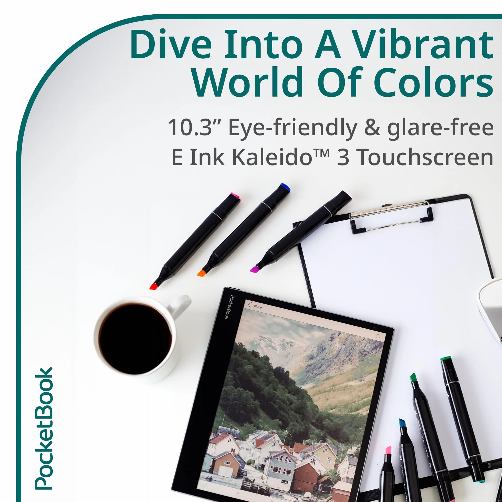POCKETBOOK InkPad Eo 10,3" E-Ink Kaleido 3 64GB WI-FI Mist Gray