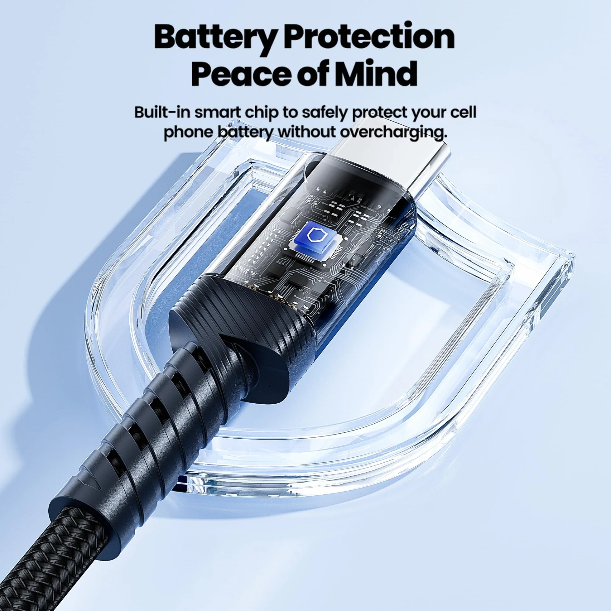 toocki Kabel USB C 3 A do szybkiego ładowania 2 m, 480 Mbit/s transmisja danych, USB-A na USB-C z inteligentnym chipem, kompatybilny z iPhone 15 / Samsung S23/S22/Huawei/Xiaomi – niebieski