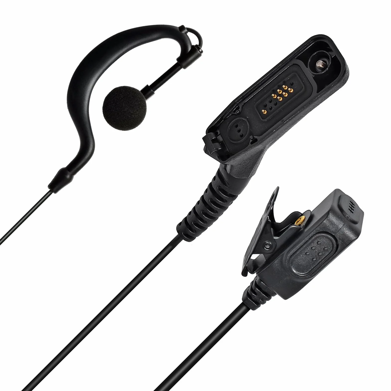 Słuchawka z mikrofonem Multi Pin zestaw słuchawkowy kompatybilny z Motorola DP3400 DP4400 DP4800 DGP4150 XiR-P8200 Xpr-6300 dwukierunkowe radio (kształt G, 1)