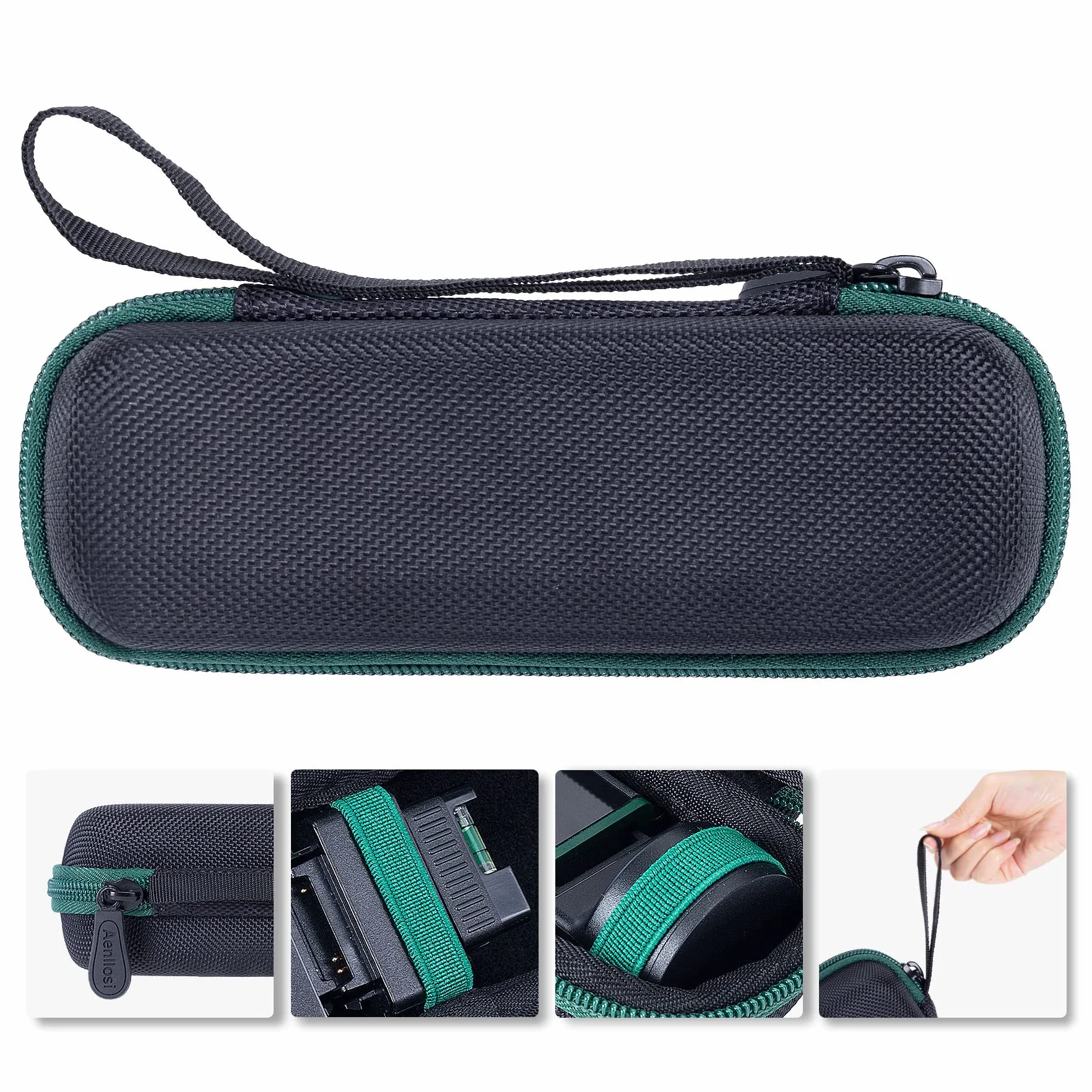 Aenllosi (tylko etui) twarde etui kompatybilne z dalmierzem laserowym Bosch Zamo 3, kieszeń z siatki może pomieścić adapter lasera liniowego Bosch