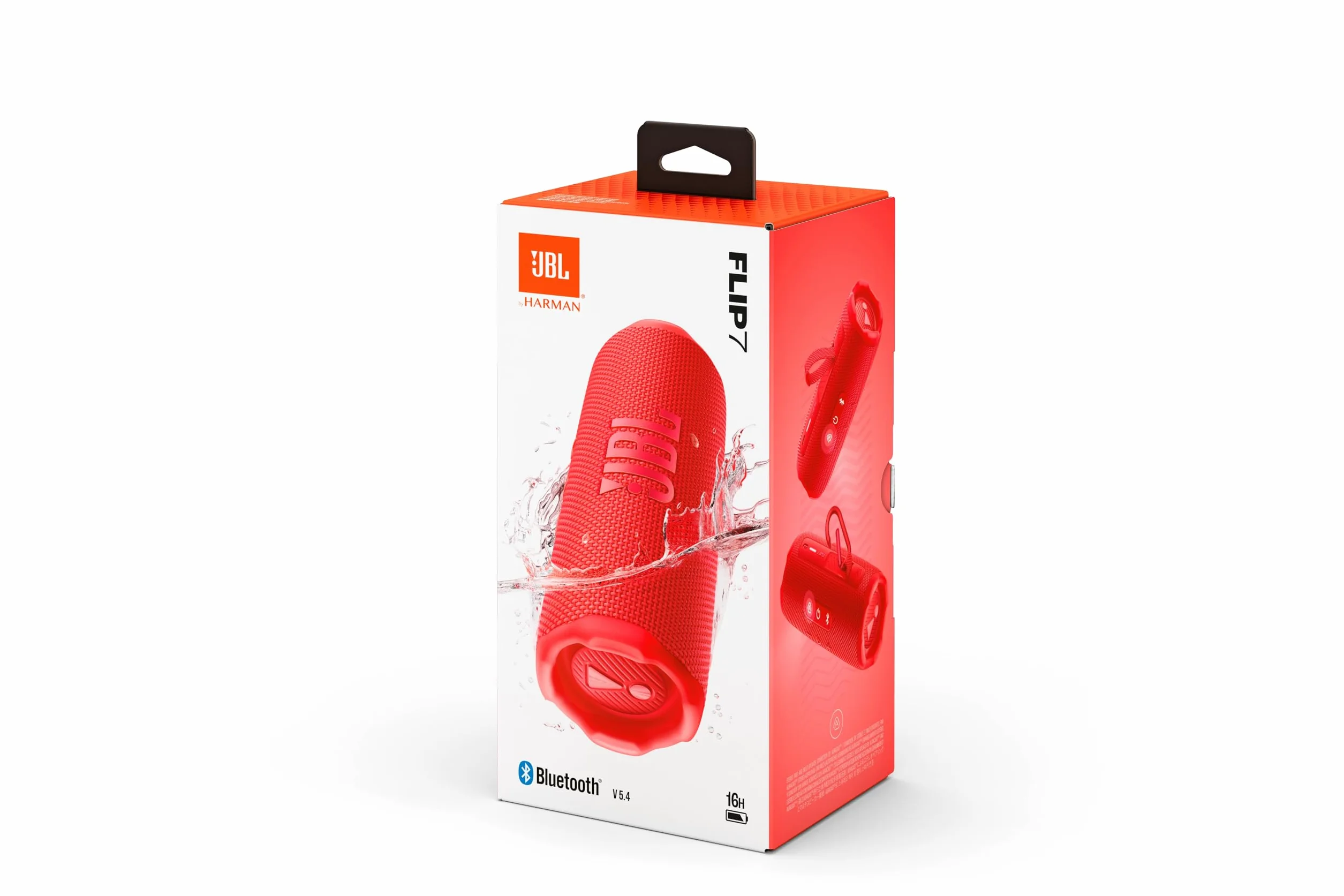 JBL Flip 7 Bezprzewodowy Przenośny Głośnik Bluetooth, IP68, 16 H, Czerwony