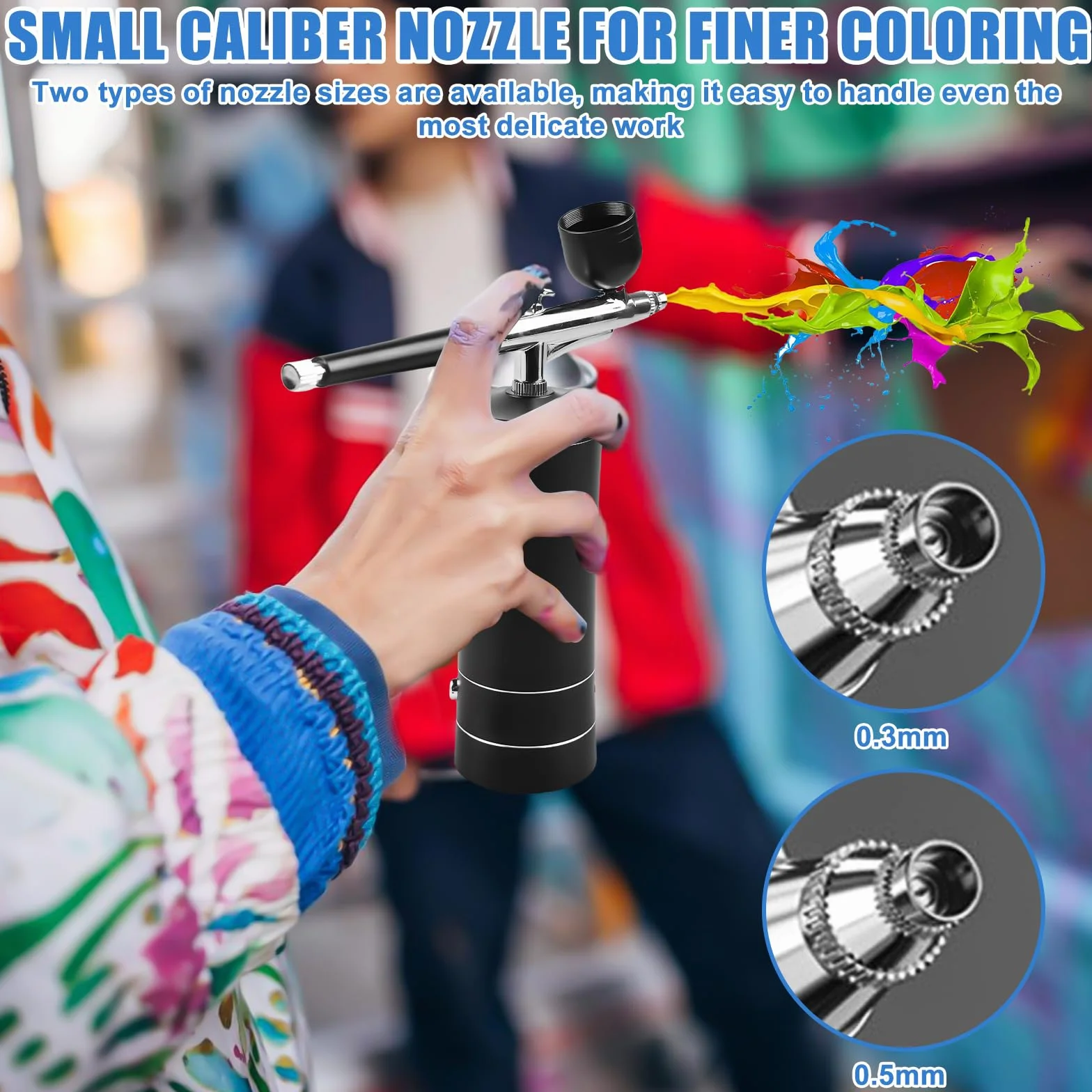 Przenośny zestaw Airbrush Kit, wielokrotnego ładowania, ręczny pistolet aerografowy ze szczotką, mini aerograf z kompresorem, do projektowania paznokci, dekoracji ciast, makijażu, modelowania tatuażu