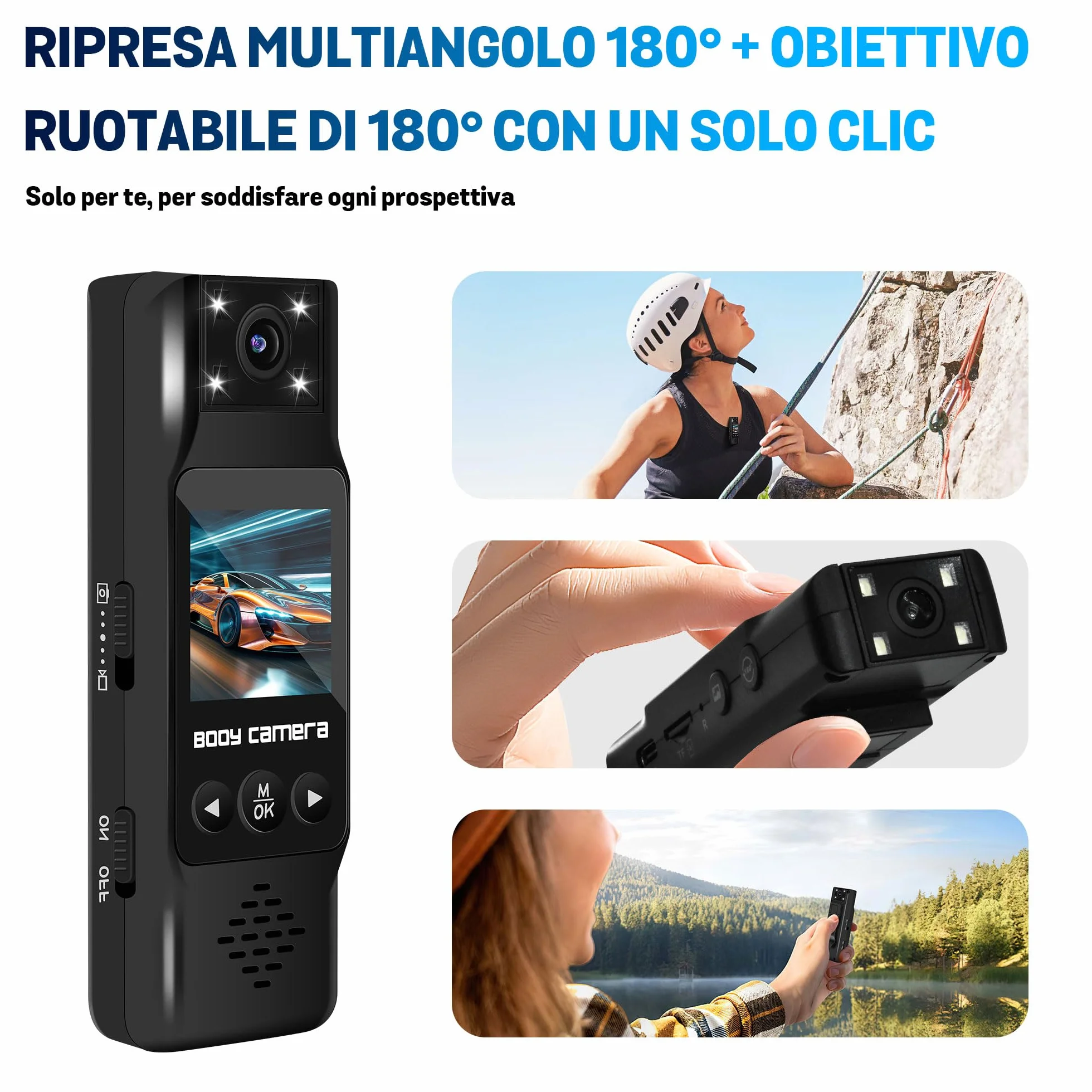 Małe kamery ciała WiFi,4K Mini Bodycam Kamera Ciała Rejestrator Wideo do Jazdy Na Rowerze,Ukryta Kamera Szpiegowska,Działa bez Internetu,Kamera Nadzoru z Nagrywaniem Wideo i Audio