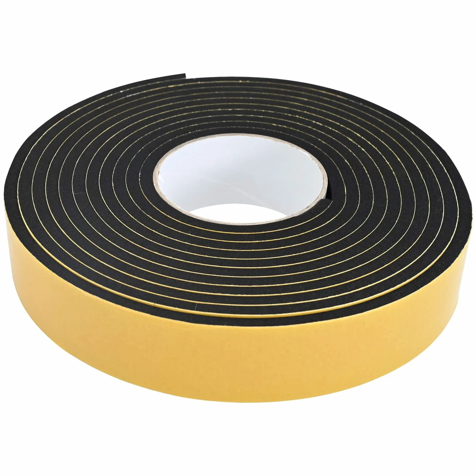 Samoprzylepna taśma piankowa, 10 sztuk, czarna, 40 mm x 5 m | Pianka CR, okrągła, pyłoszczelna, hermetyczna, wodoszczelna, do drzwi okiennych gniazd