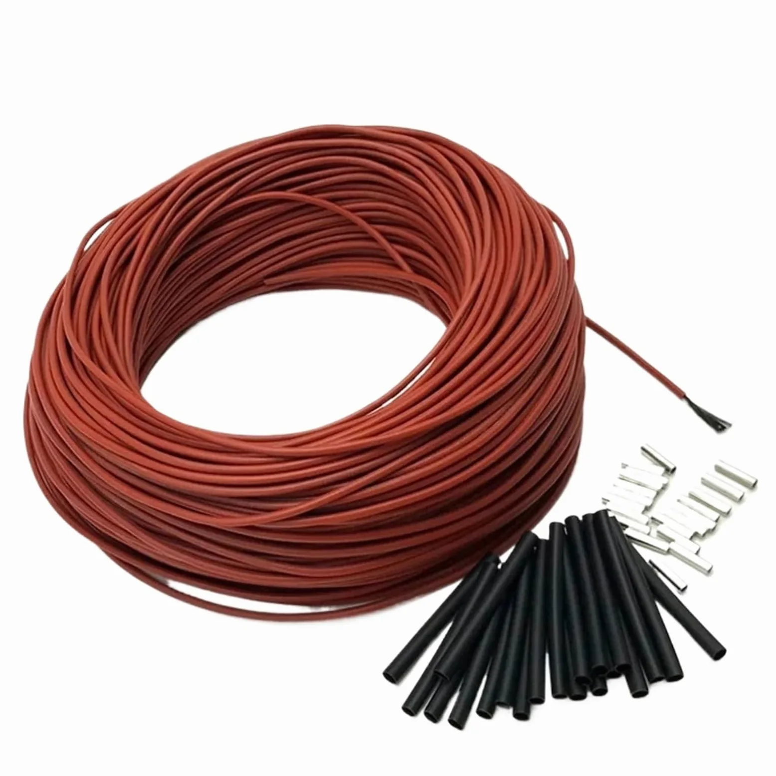 Kabel grzejny na podczerwień 12K o długości od 10 do 100 metrów, 33 Ohm/M, folia grzewcza, 220 V, z włókna węglowego, cewki(100m)