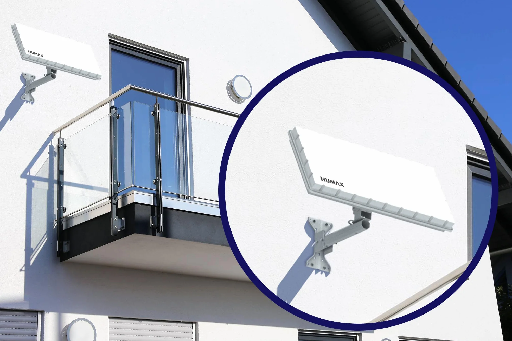 HUMAX płaska antena satelitarna H39D SAT Single-LNB biała