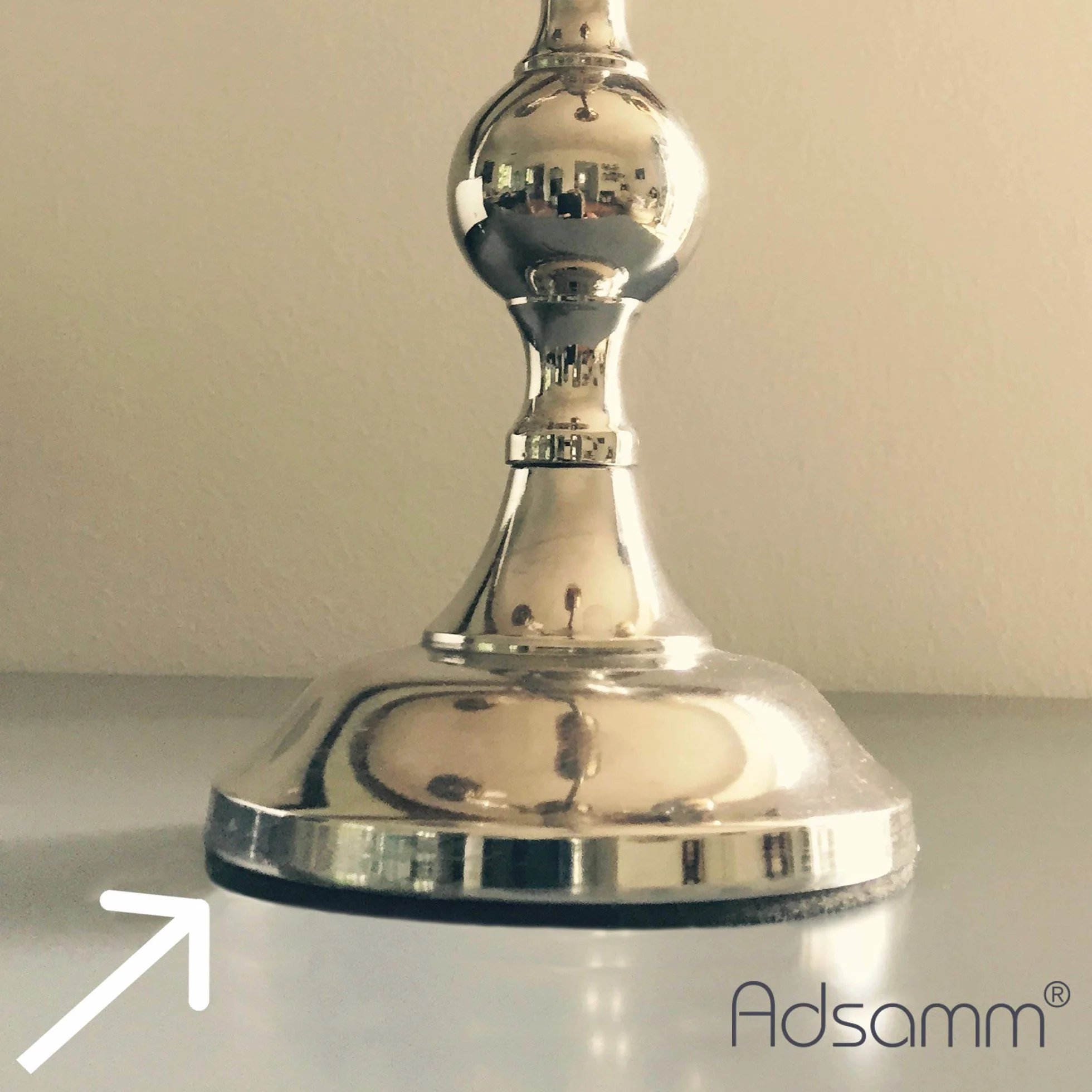 Adsamm® / 8 x samoprzylepnych podkładek filcowych/czarny/Ø 60 mm/okrągłe/podkładki do mebli z filcu o grubości 3,5 mm/ochrona mebli i podłogi w jakości Adsamm®