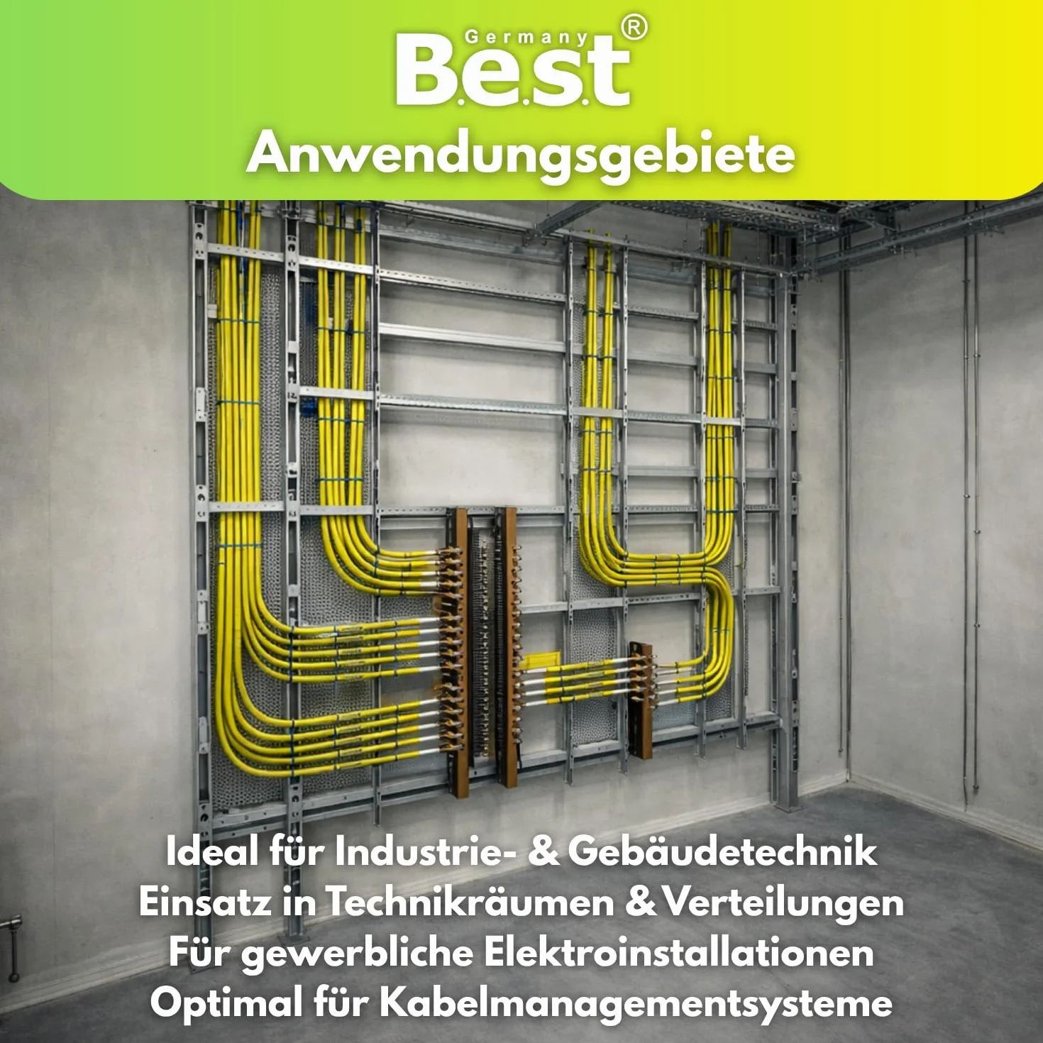 Przewód uziemiający 10 m, 16 mm², zielono-żółty, elastyczny – przewód żyłowy PCW H07V-K do instalacji PV, okablowania, przewodów instalacyjnych, przewodów miedzianych, cienkożyłowych, przewodu