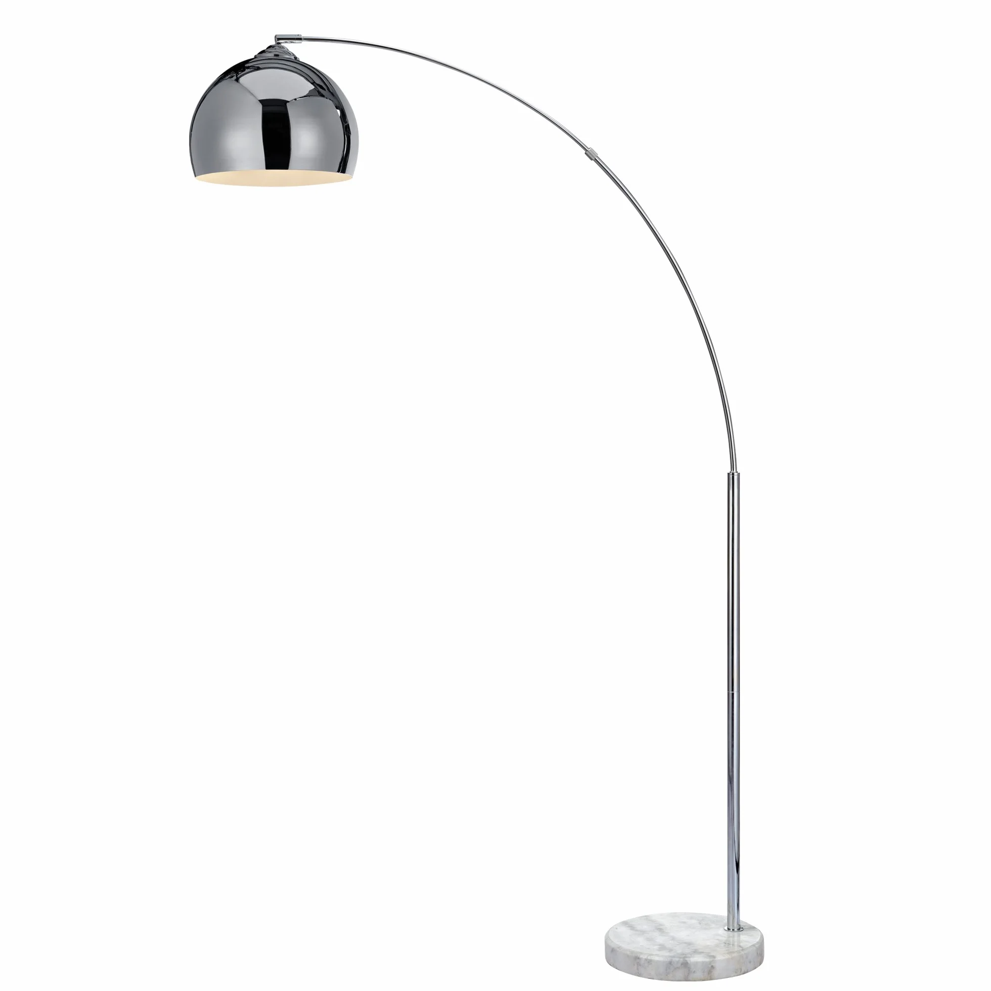 Teamson Home Chromowana ?ukowa Lampa Pod?ogowa Arquer 170 cm | Nowoczesne O?wietlenie VN-L00010-EU